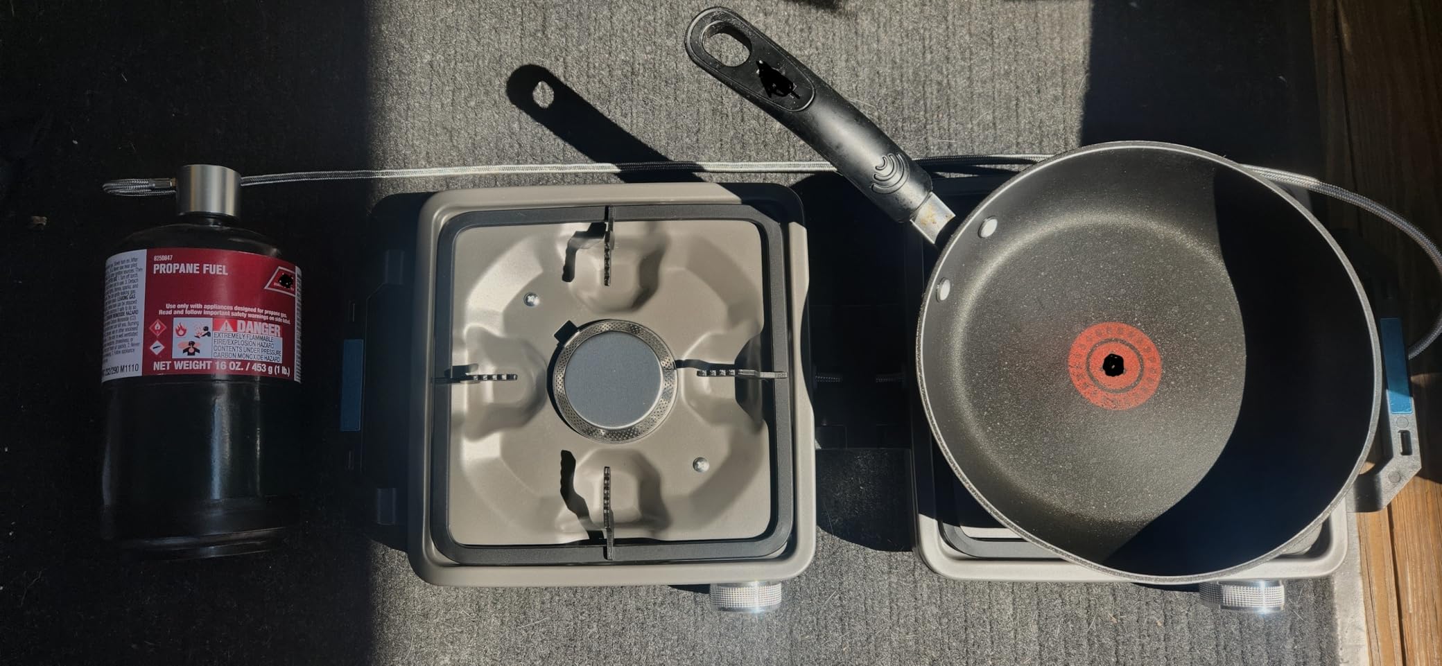 27000 BTUs 2 Burner Folding Camp Stove with Windshield, Portable Camping Stove Propane with Adjustable Burners & Carry Bag, Propane Gas Stove for Camping, Tailgating, BBQ customer photo 1