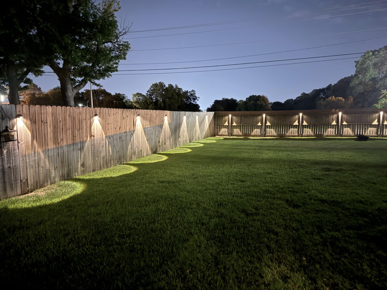 KOOPER Solar Fence Lights Outdoor Waterproof 10 Pack, Solar Fence Lights with Ultra-Bright LED Lens, 10 Modes & 9 Colors Outdoor Solar Lights for Fence, Backyard, Railing, Patio, Wall, Step, Deck customer photo 1