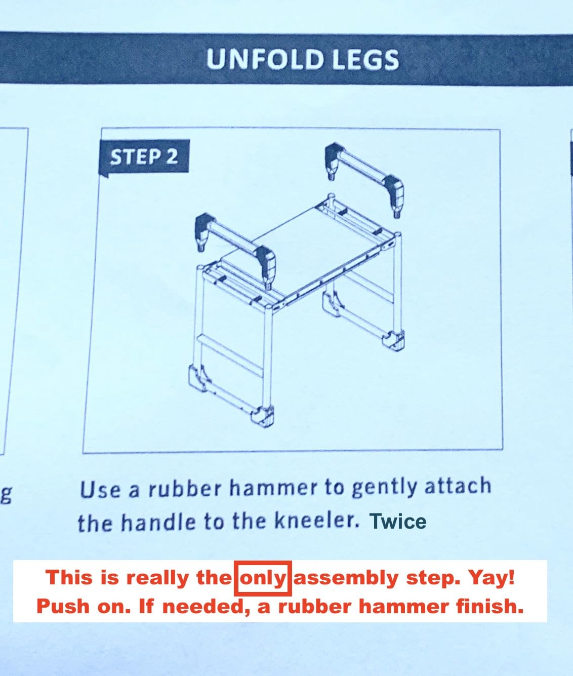 Garden Kneeler and Seat for Seniors: Heavy Duty 420 LBS Support Anti-Tip Multifunctional Gardening Stool Bench with Widened Thick Soft Kneeling Pad & Tool Bag - Foldable customer photo 2