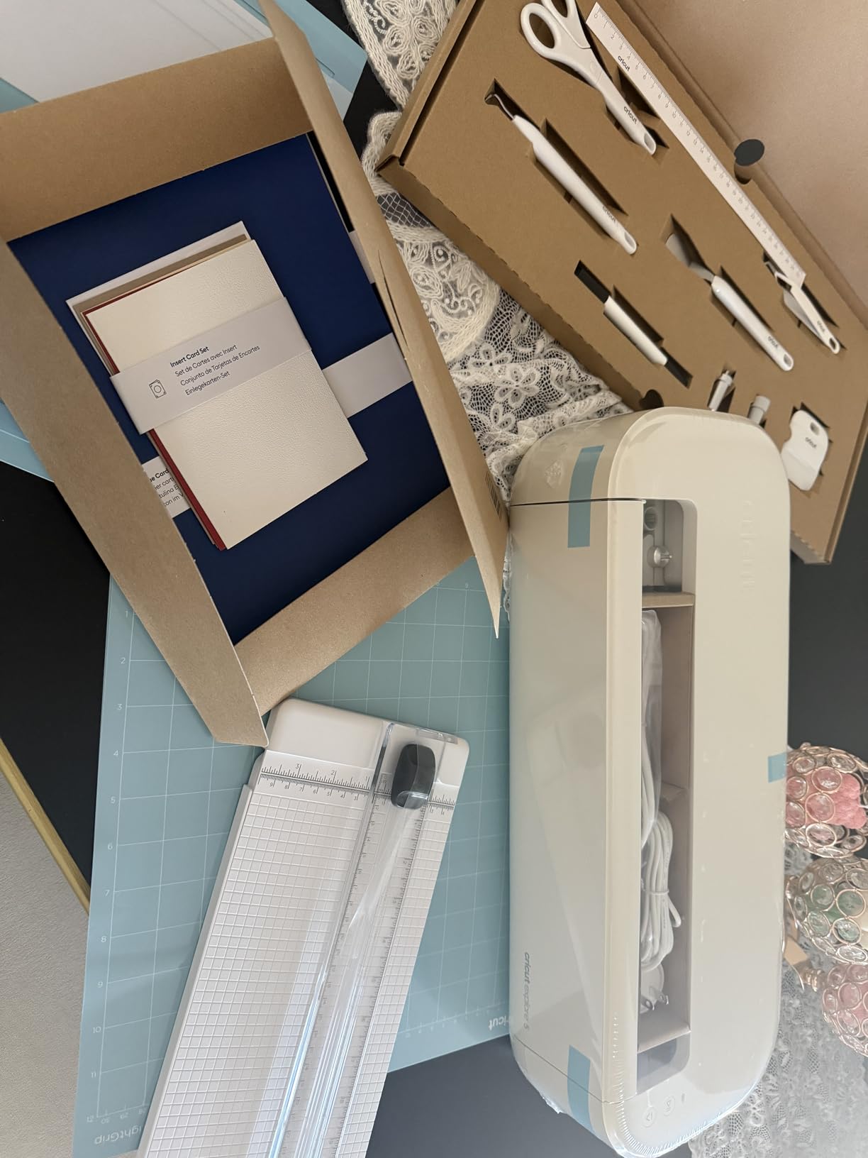 Cricut Explore 5 Essential Bundle + Digital Content, Taupe - Precise Cutting Machine - Works with 100+ Materials - Sleek, Simplified Design - Includes Supplies for 65 Projects + Bonus Digital Content customer photo 1