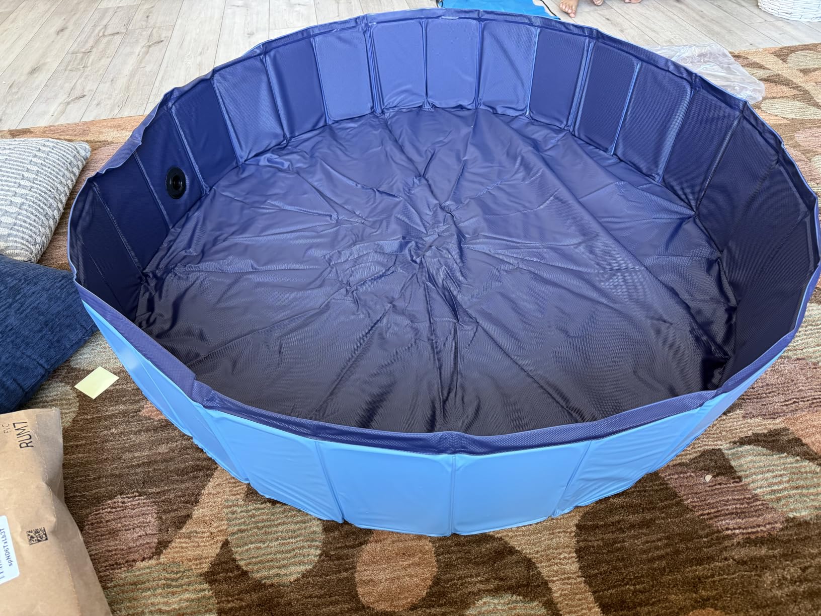 Foldable Sandbox for Kids, Large 48x48in Sand Box Toys for Kids Ages 3-8, Portable Outdoor & Indoor Sand Pit for Backyard, Balcony, Beach, Camping, Waterproof PVC Material with Drain Hole customer photo 1