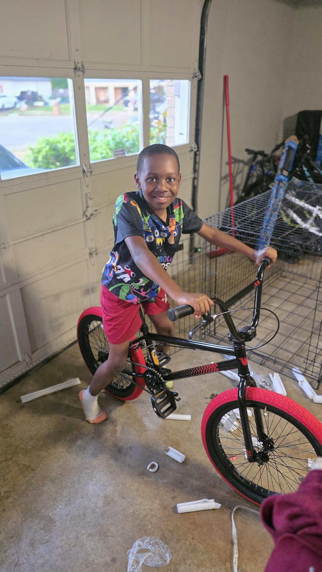 KORIMEFA BMX Bike for Kids 18 20 inch, 6-12 Years Boys Racing Freestyle Trick Bicycle, Hi-Ten Steel Frame, Beginner-Level to Advanced Riders customer photo 1