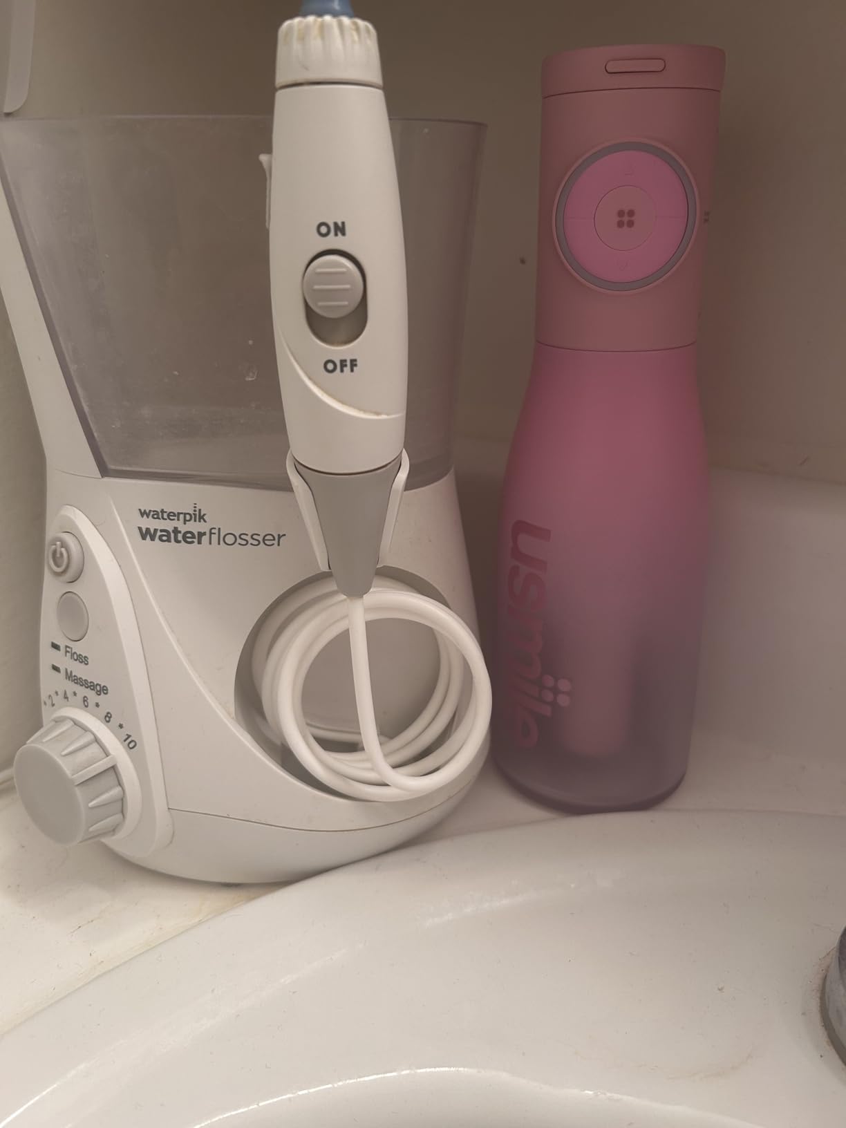 usmile C30 Cordless Water Flosser, 300ml Large Tank, 5 Pressure Levels Deep Clean, S-Shaped Nozzles for Braces & Sensitive Gums, USB-C Rechargeable, IPX7 Waterproof, Portable Travel & Home Use customer photo 1