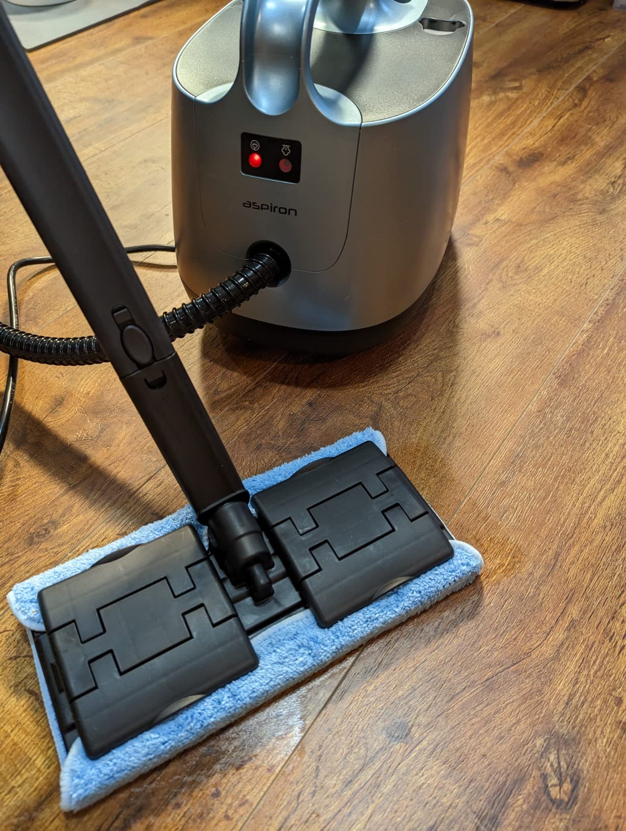 Aspiron Steam Cleaner, 293F 58 PSI Powerful Multipurpose Handheld Steam Mop for Home Use, 21 Attachments, 50Oz Capacity, Heavy Duty Steamer for Carpets, Floors, Cars, Tiles, Crack, Aquamarine customer photo 2