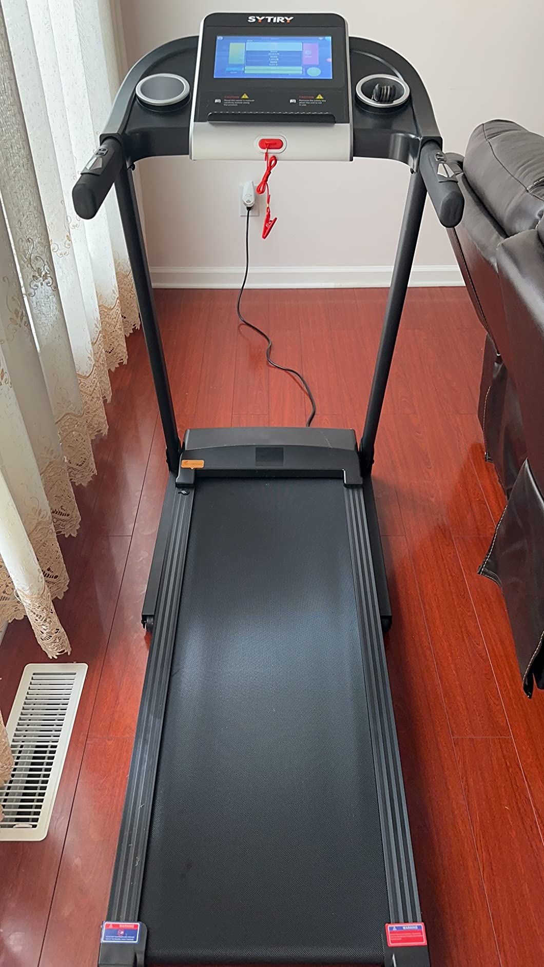 Treadmills for Home with TV Screen and WiFi, Smart Foldable Treadmill Machine, 3D Virtual Sports Scene, HiFi Speakers, Popular APP for Social Networking, Video, and Search, Walking Pad Treadmill customer photo 2