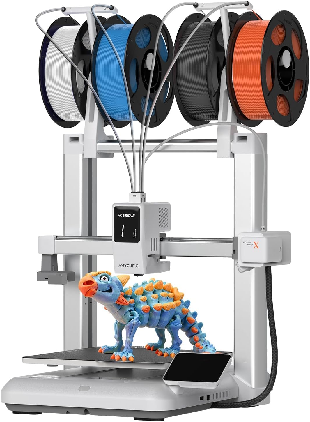 Anycubic Kobra X Multicolor 3D Printer, Easy Setup with Native 4-Color Printing Up 19 Color, 600mm/s Fast 3D Printing, AI Camera, Quiet 45dB, 260mm, FDM for Kids Beginners Family Makers Professional customer photo 1