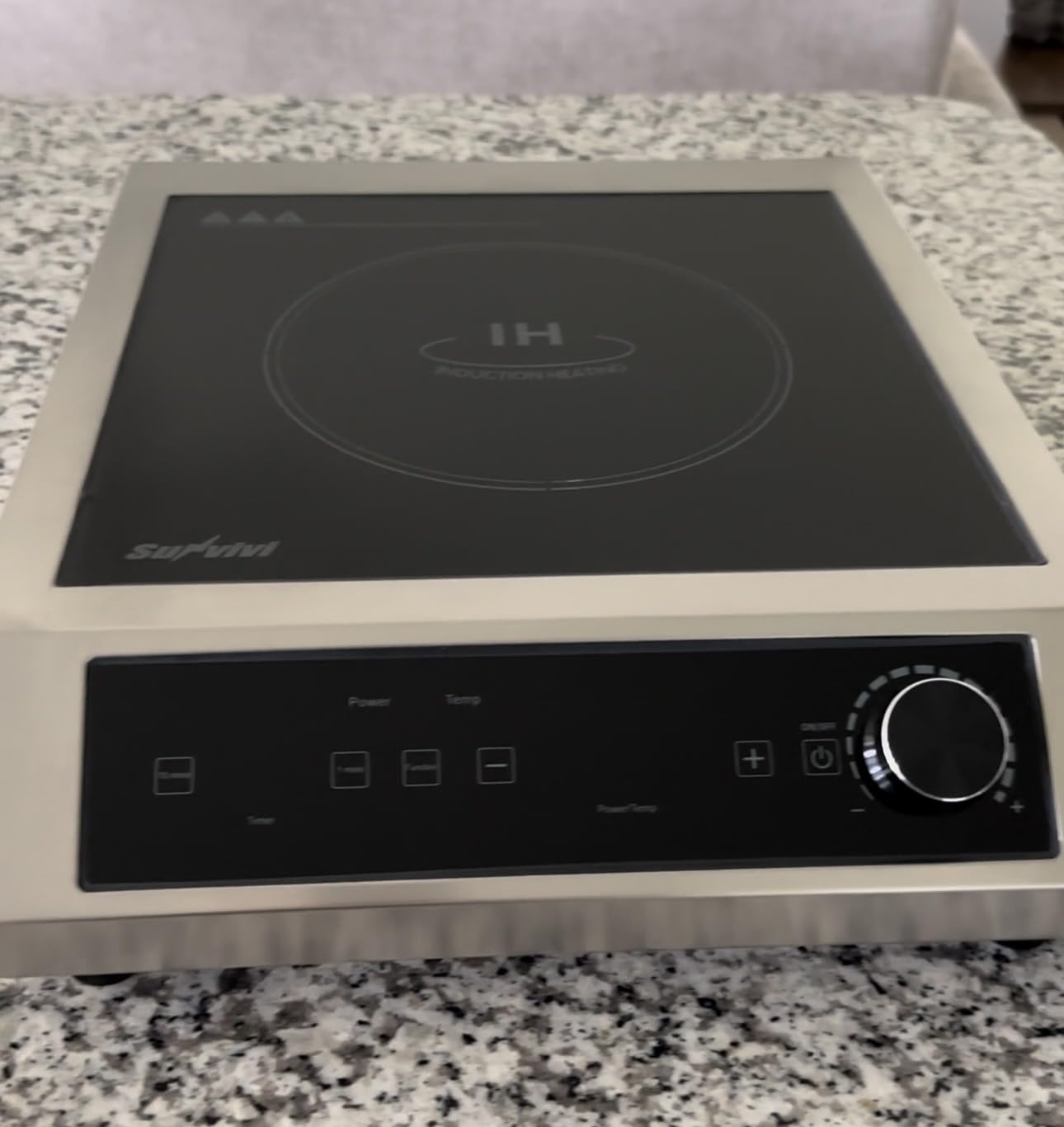 Sunvivi Portable Induction Cooktop: 2 Burners in 1, Commercial-Grade Electric Countertop Stove with LED Touchscreen, 8 Power Levels & Precise Temp Control (176F-518F), Independent Timer, Black customer photo 1