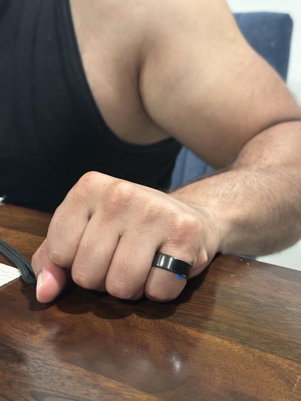 Smart Ring for Women & Men, Health Tracker Ring with Heart Rate, Blood Oxygen,Blood Pressure, IP68 Waterproof Fitness Ring, Sleep Tracker for iPhone and Android, No APP Fee (Black, 11#) customer photo 1