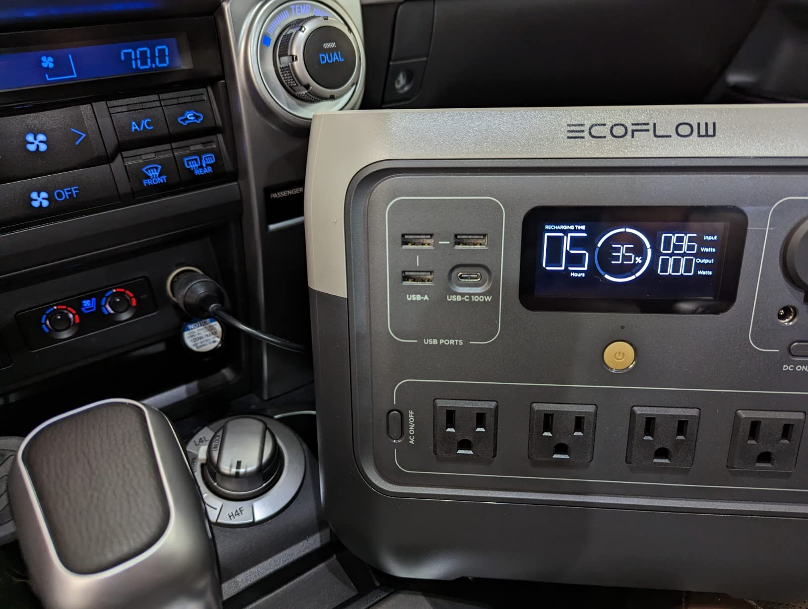 EF ECOFLOW Portable Power Station RIVER 2 Pro 700, 716Wh LiFePO4 Battery/70 Min Fast Charging, 4X800W (Up to 1600W) AC Outlets, X-Boost Solar Generator for Outdoor Camping, RVs, Emergency Backup customer photo 1