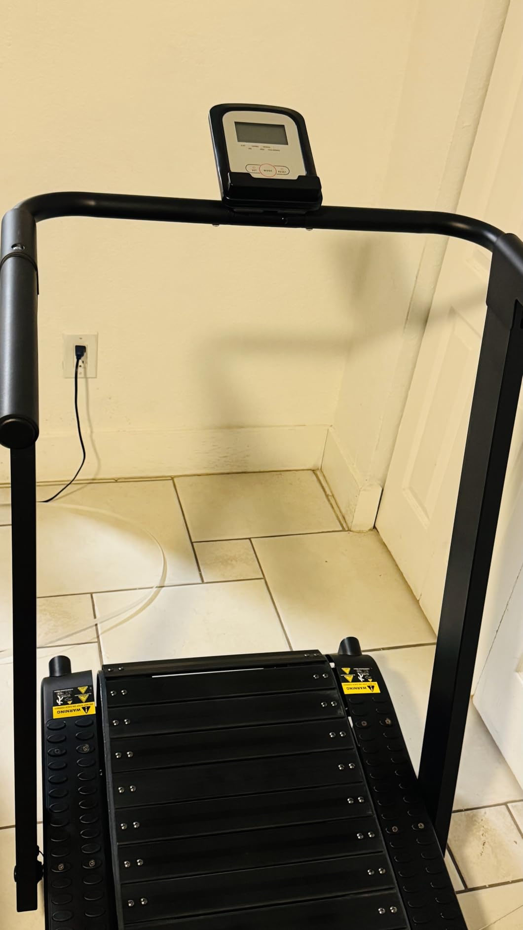 Curved Treadmill with Non-Electric Motorized, 2 in 1 Foldable Design Adaptive Variable Speed with LED Display, Motorless Self Propelled Treadmill for Home Office, No Assembly Required 350LBS customer photo 2