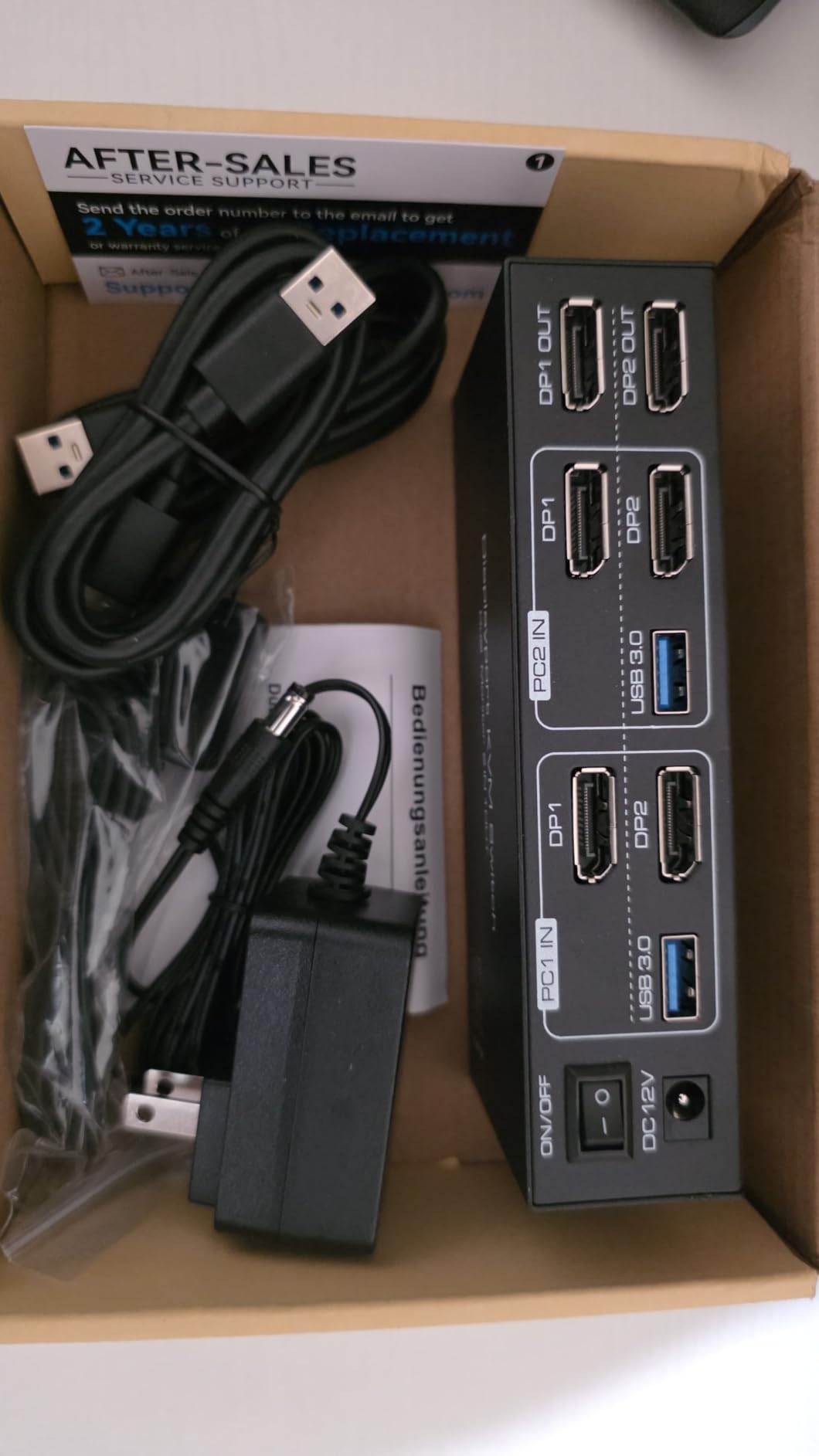 Displayport KVM Switch 2 Monitors 2 Computers 4K@144Hz USB3.0 KVM Switch for 2 Computers Share Dual Displays and 4 USB Devices Support Extended/Copy Mode with Desktop Controller customer photo 1