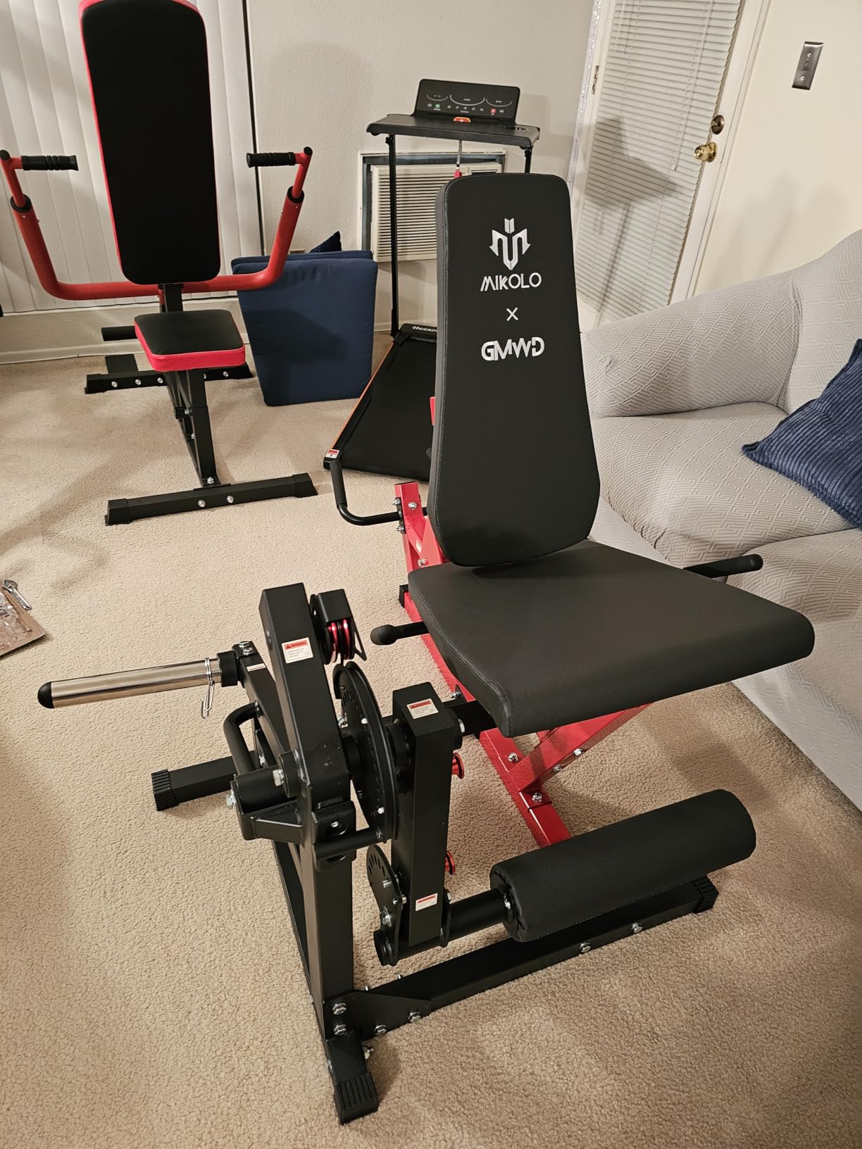 Mikolo Leg Extension and Curl Machine, Adjustable Leg Curl Machine for Home Gym, Seated Leg Extension and Lying Leg URL Machine, Leg Workout Equipment with 1:1 Resistance System customer photo 1