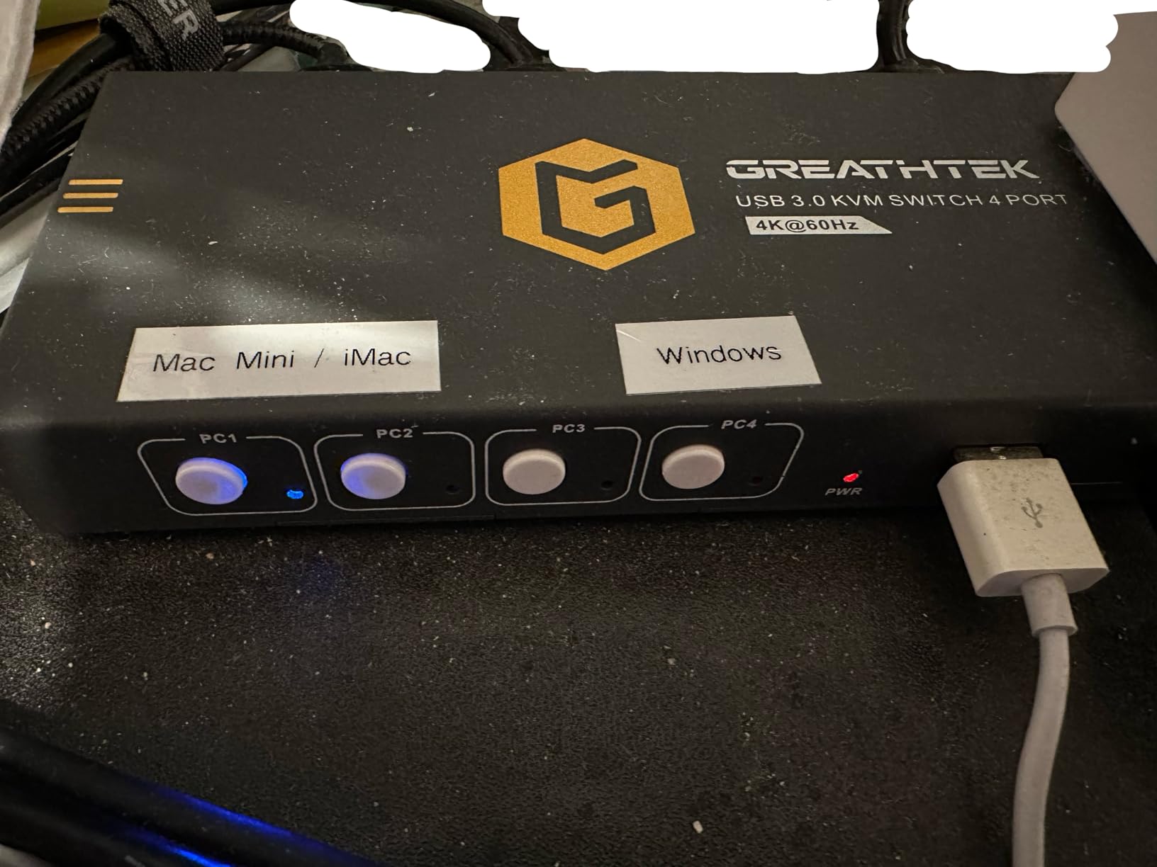 HDMI KVM Switch 4 Computers 2 Monitors with 3 USB3.0 Ports, 4K@60Hz Dual Monitor KVM Switch 4 Port for 4 PCs Share 2 Monitors, Support Button Switch, Adaptive EDID, 4 in 2 Out customer photo 1
