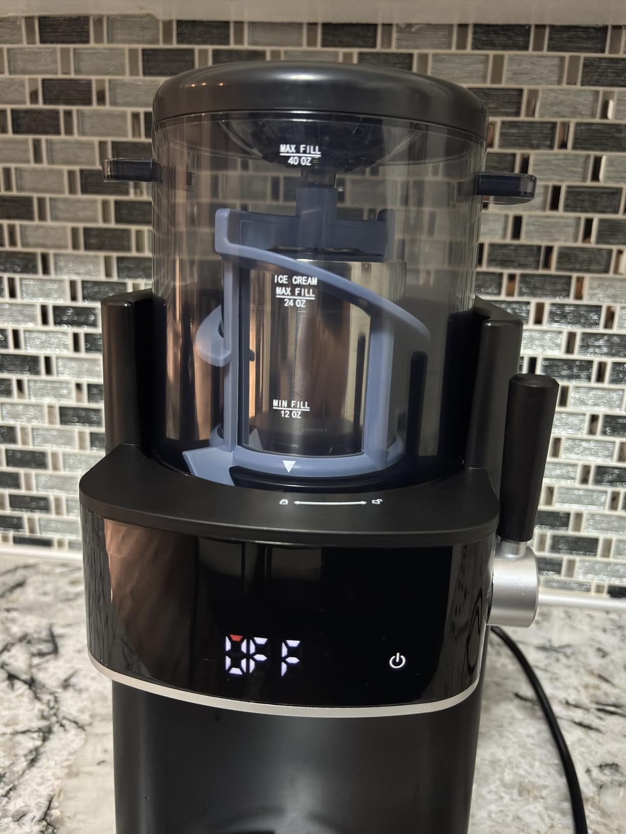 Slushie Machine, Ice Cream Maker, Slushy Machine for Home and Families, No ice needed with Rapid Chill & Temperature Control, Multi-function for Margarita, Frappe, Easy to Clean, Black customer photo 1