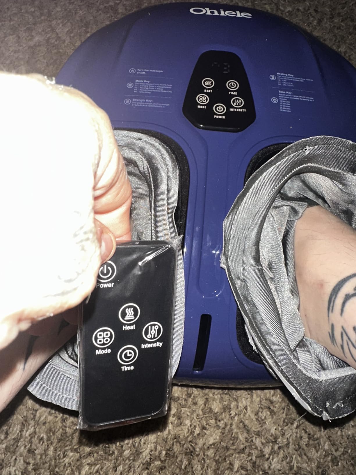 Foot Massager with Heat, Shiatsu Deep Kneading Massager for Plantar Fasciitis, Foot Massage Machine with Multi Massage Modes & Remote Control for Pain Relief customer photo 2