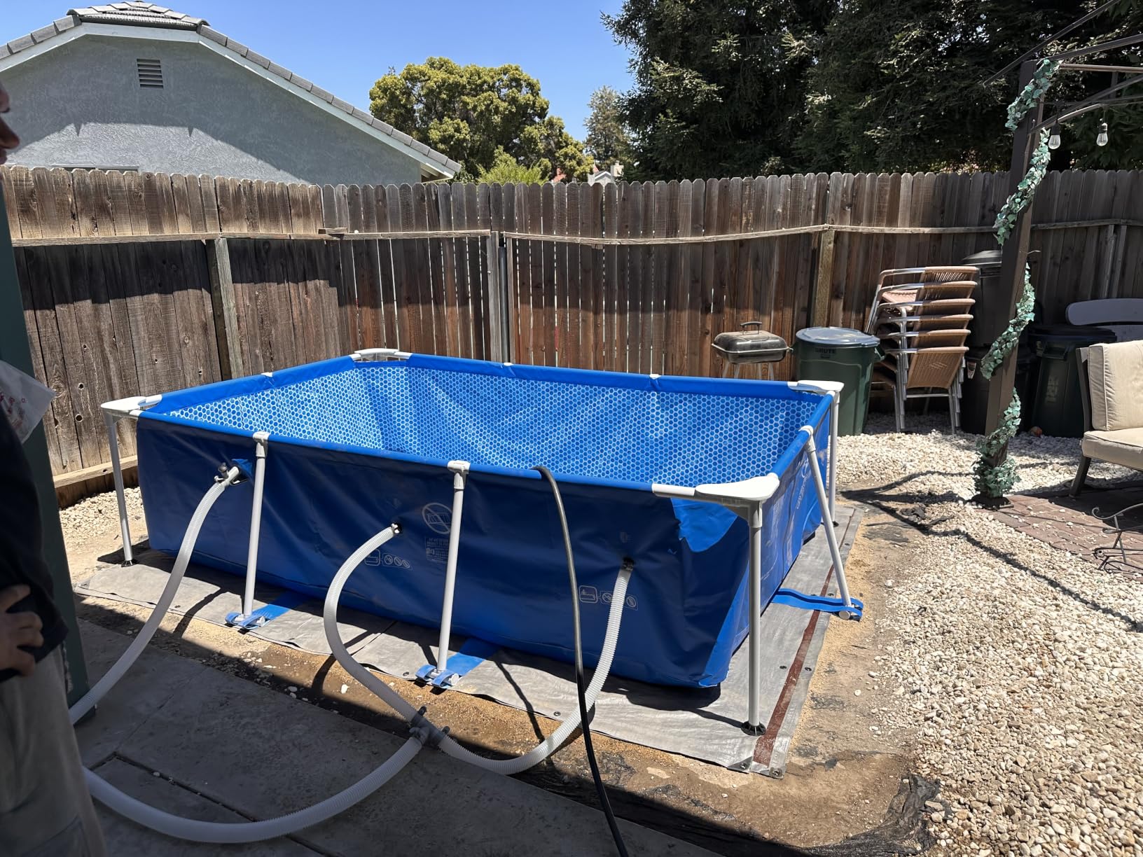 INTEX Rectangular Frame 14 ft 9 in x 7 ft 3 in x 33 in Above Ground Pool, Swimming Pool with Steel Frame, Pump Not Included customer photo 1