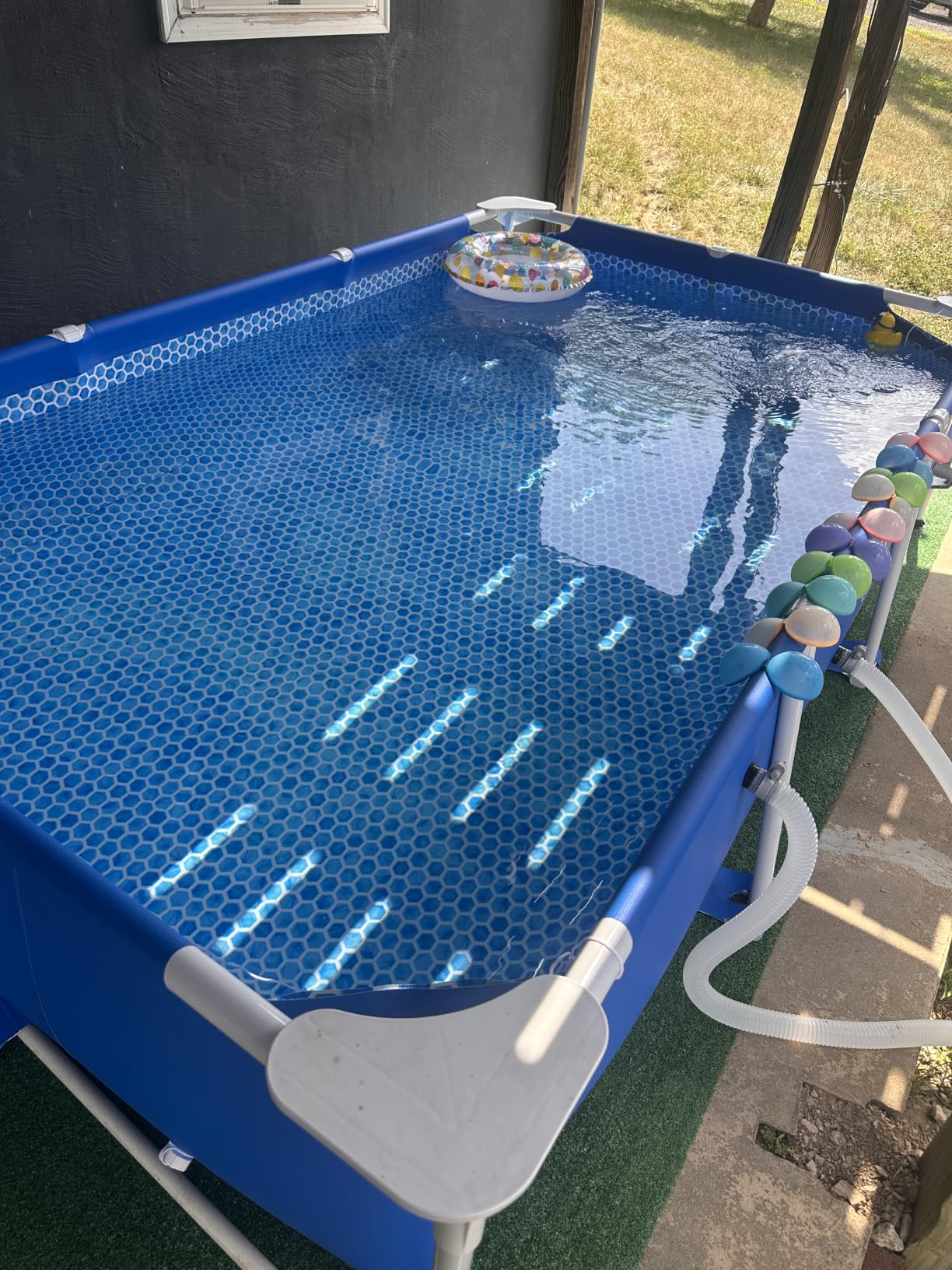 INTEX Rectangular Frame 14 ft 9 in x 7 ft 3 in x 33 in Above Ground Pool, Swimming Pool with Steel Frame, Pump Not Included customer photo 2