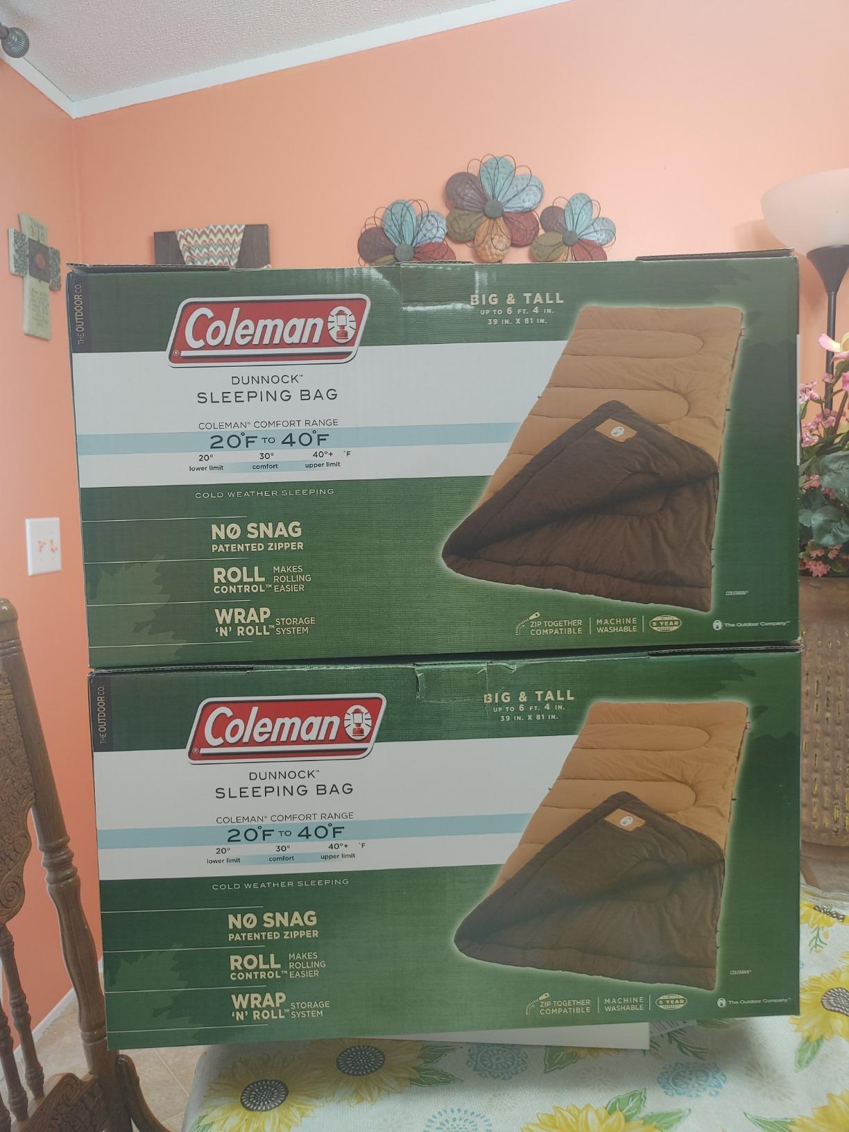 Coleman Dunnock 20F Big 'n Tall Sleeping Bag customer photo 2