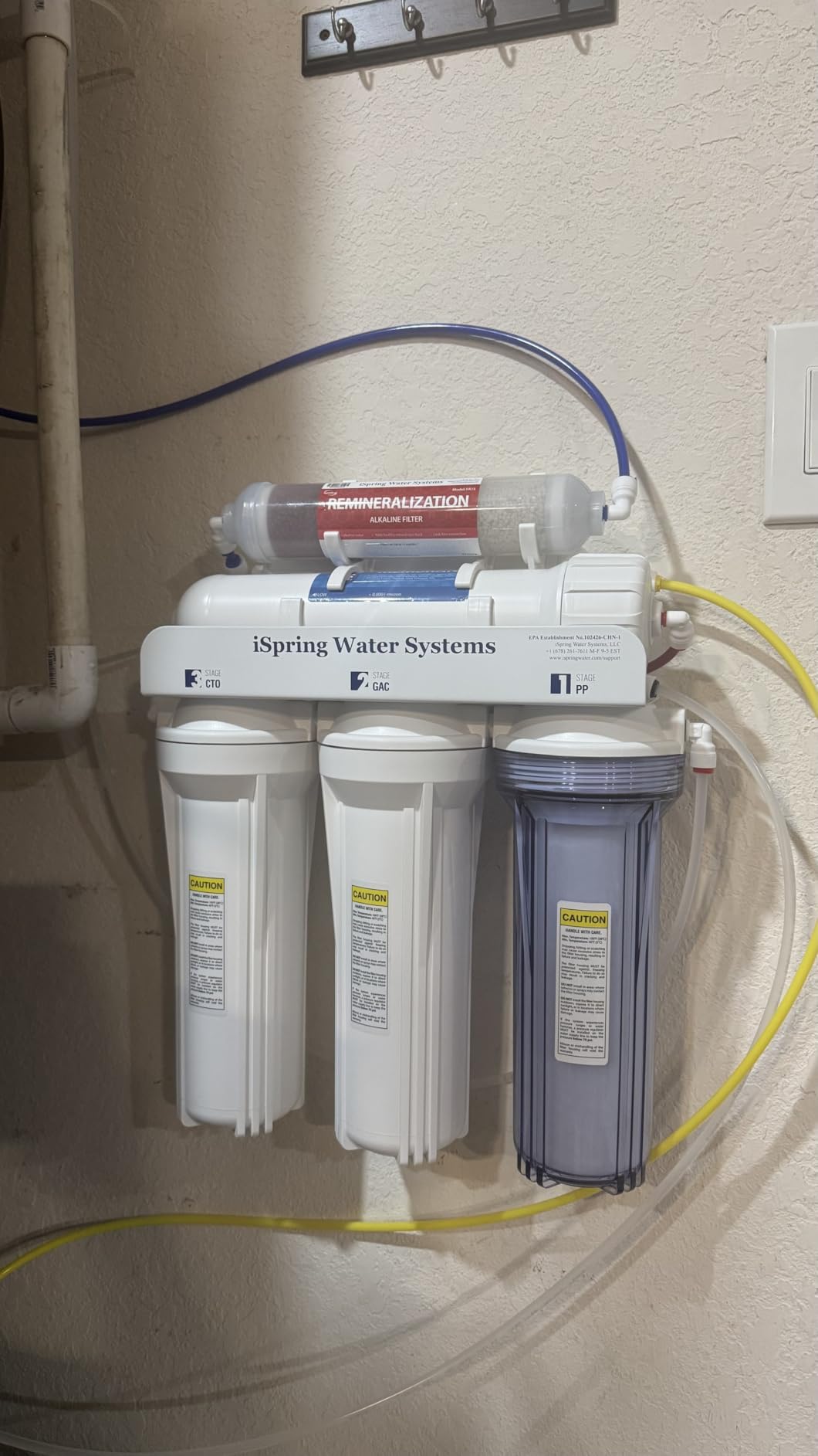 iSpring RCC7AK, NSF Certified, 75 GPD, Alkaline 6-Stage Reverse Osmosis System, pH+ Remineralization RO Water Filter System Under Sink, Patented Top-Mounted Faucet Design for Easy Installation customer photo 1