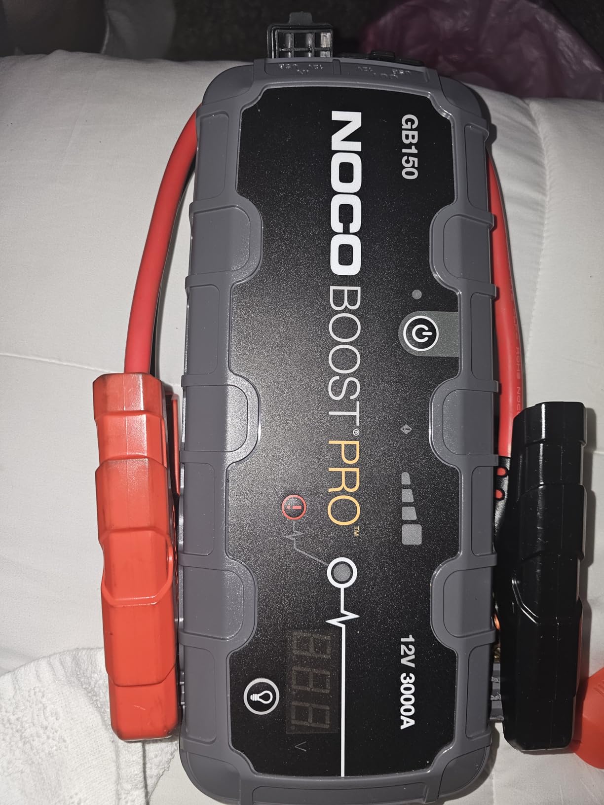 NOCO Boost GB150: 3000A UltraSafe Jump Starter - 12V Lithium Battery Booster Pack, Portable Jump Box, Power Bank & Jumper Cables - for 9.0L Gas and 7.0L Diesel Engines customer photo 2