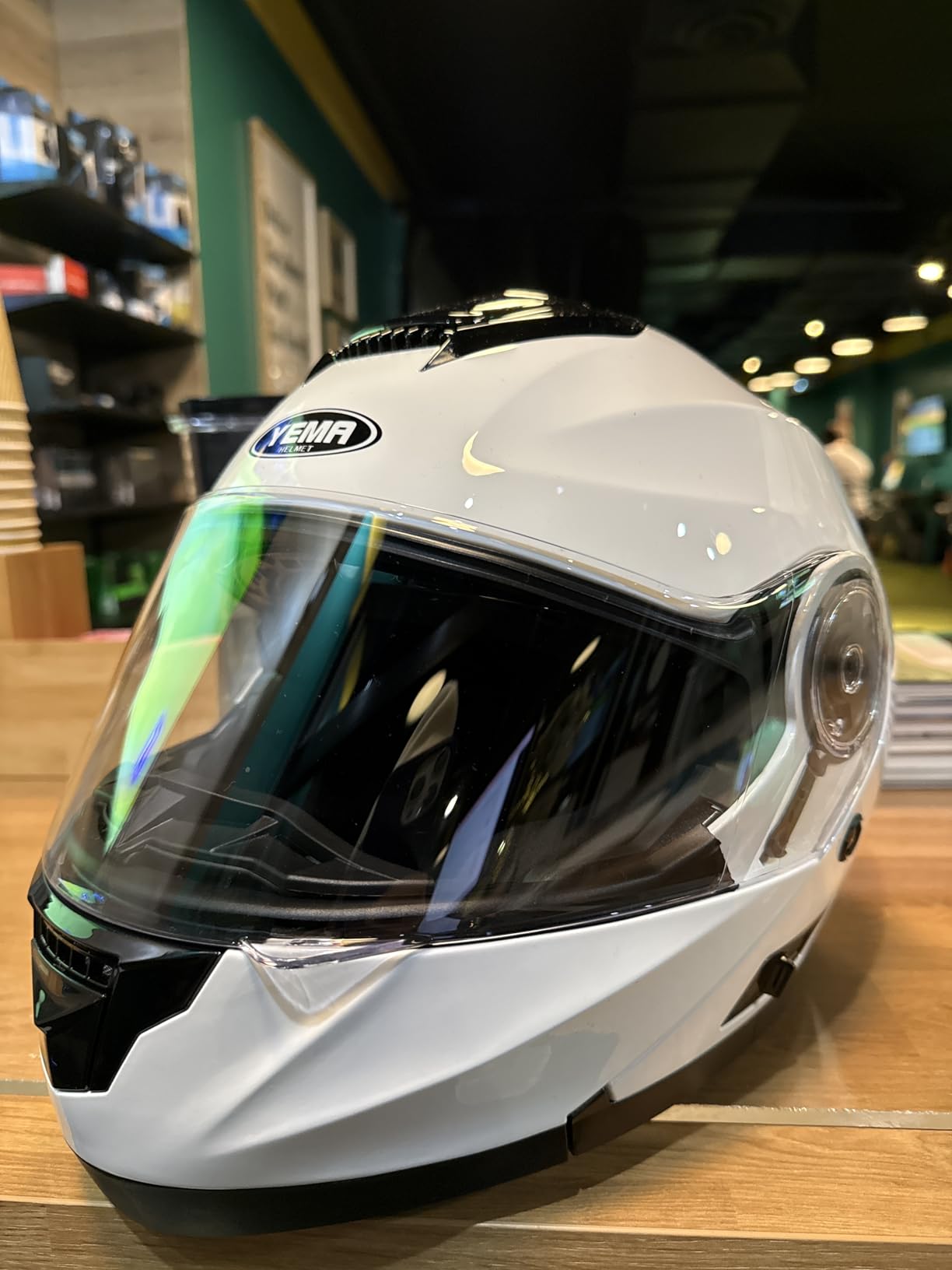 YEMA Modular Motorcycle Helmets, DOT Approved Full Face Motorcycle Helmet with Flip Up Dual Visor for Men & Women customer photo 1