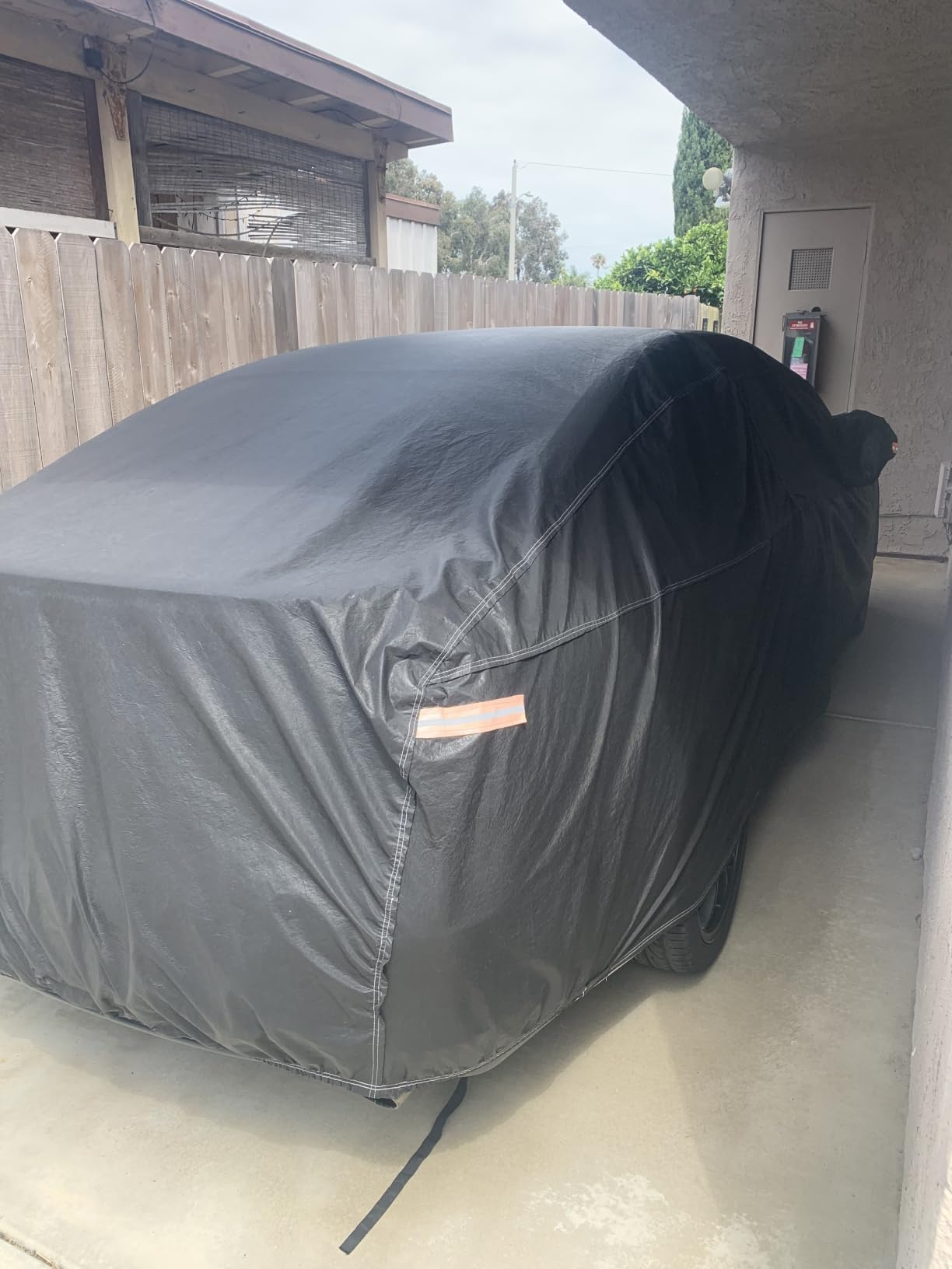 Kayme Sedan Car Cover Waterproof All Weather for Automobiles - Outdoor Full Exterior Cover Sun Rain Snow UV Protection with Zipper. Size A4 (See Size Chart) customer photo 2
