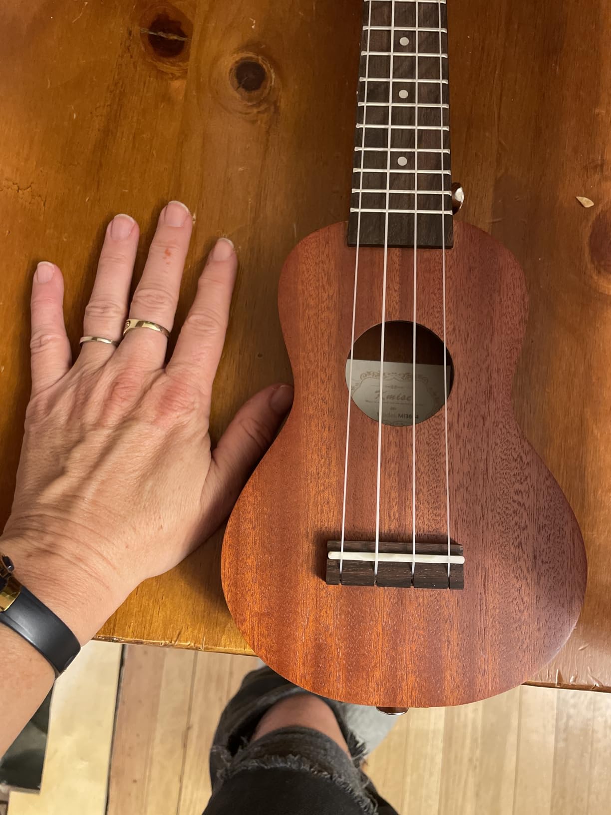 Kmise Professional Ukulele for Adult Beginner, Free Online Lesson 21 inch Soprano Mahogany Ukelele with Kids Ukele Bundle Starter Kit Gig Bag Case, Strap, Tuner, Nylon Strings, Book customer photo 2