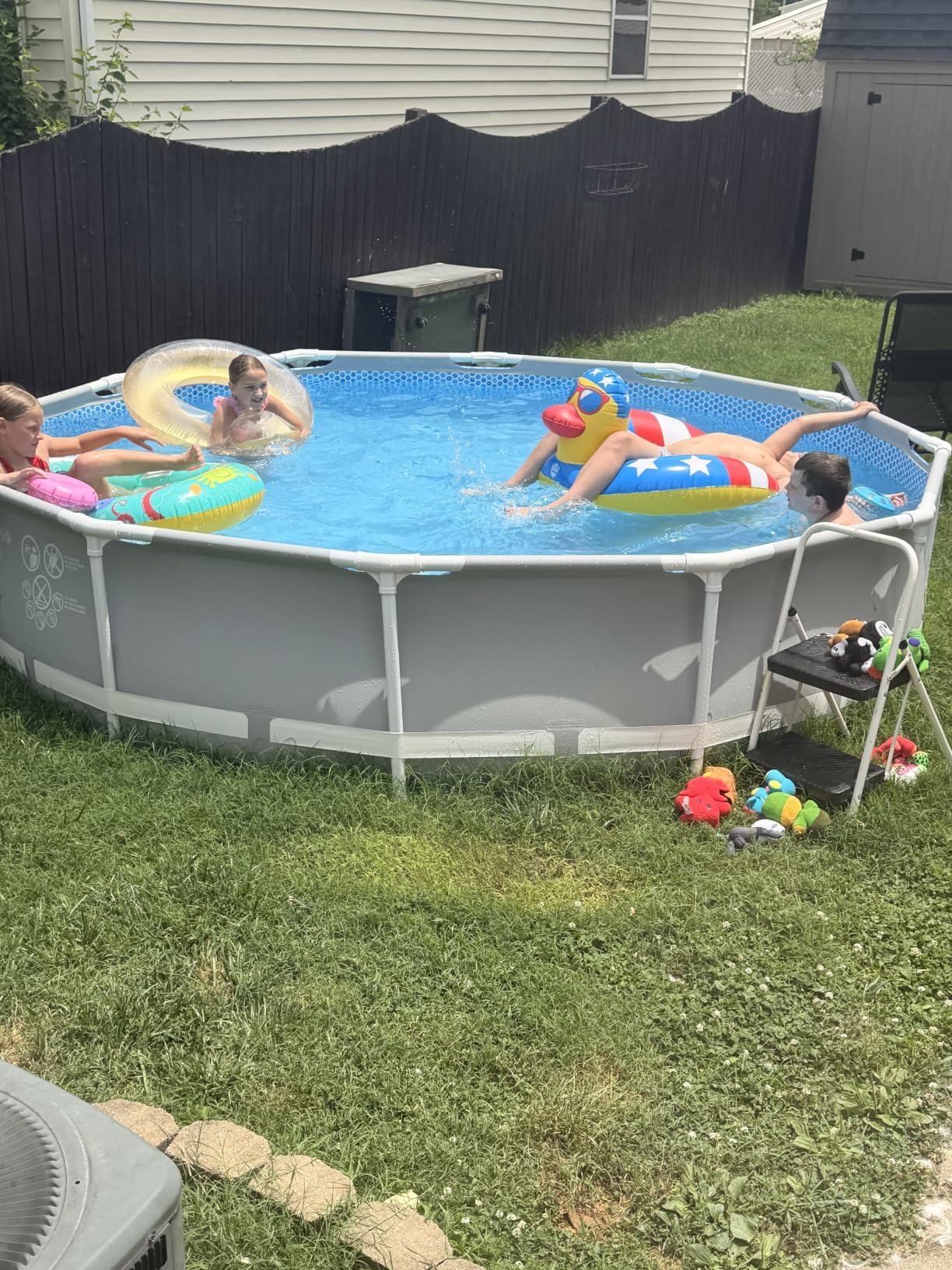 Intex 26719EH Prism Frame Premium Above Ground Swimming Pool Set: 14ft x 42in - Includes 1000 GPH Cartridge Filter Pump - SuperTough Puncture Resistant - Rust Resistant - 3357 Gallon Capacity customer photo 1
