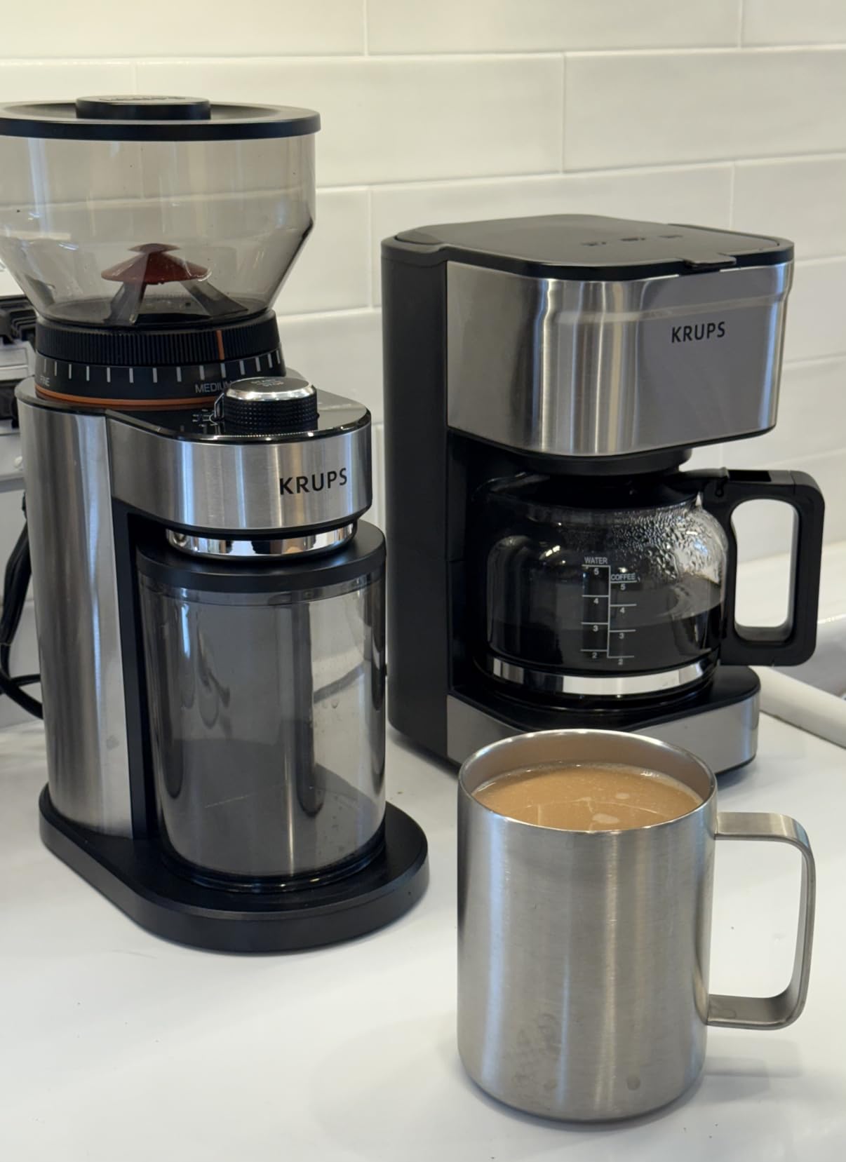 KRUPS Precision Burr Coffee Grinder: 12 Settings, 8 oz Capacity for Drip, French Press, Espresso, Pour Over, Cold Brew - Stainless Steel, 110W, Auto-Stop, Easy Clean customer photo 1