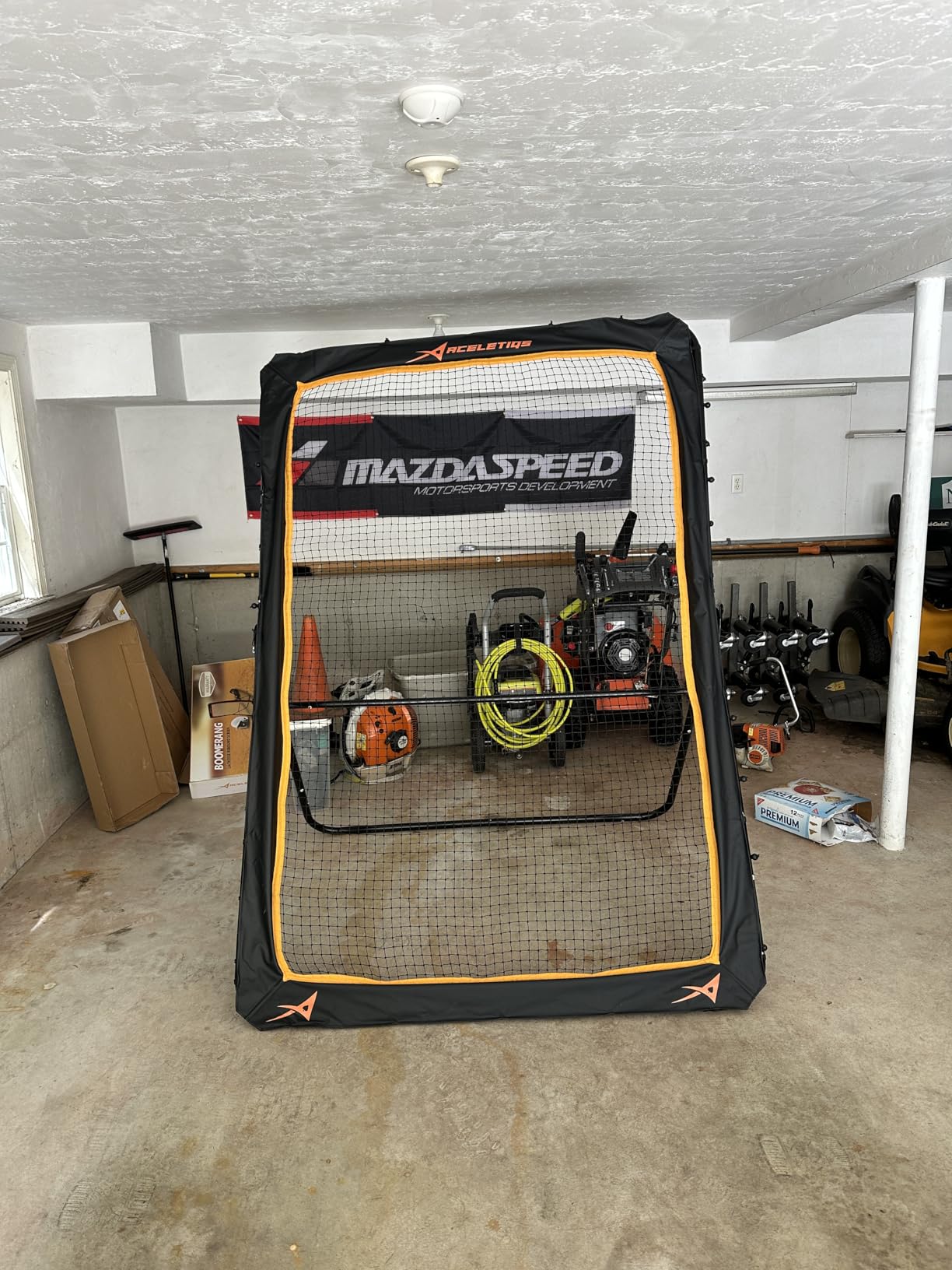 ACELETIQS Lacrosse Rebounder for Backyard 5x7 Feet Baseball Rebounder Volleyball Rebounder - Lacrosse Ball Pitchback, Throwback, Bounce Back Training Wall [Carry Bag Included] customer photo 2