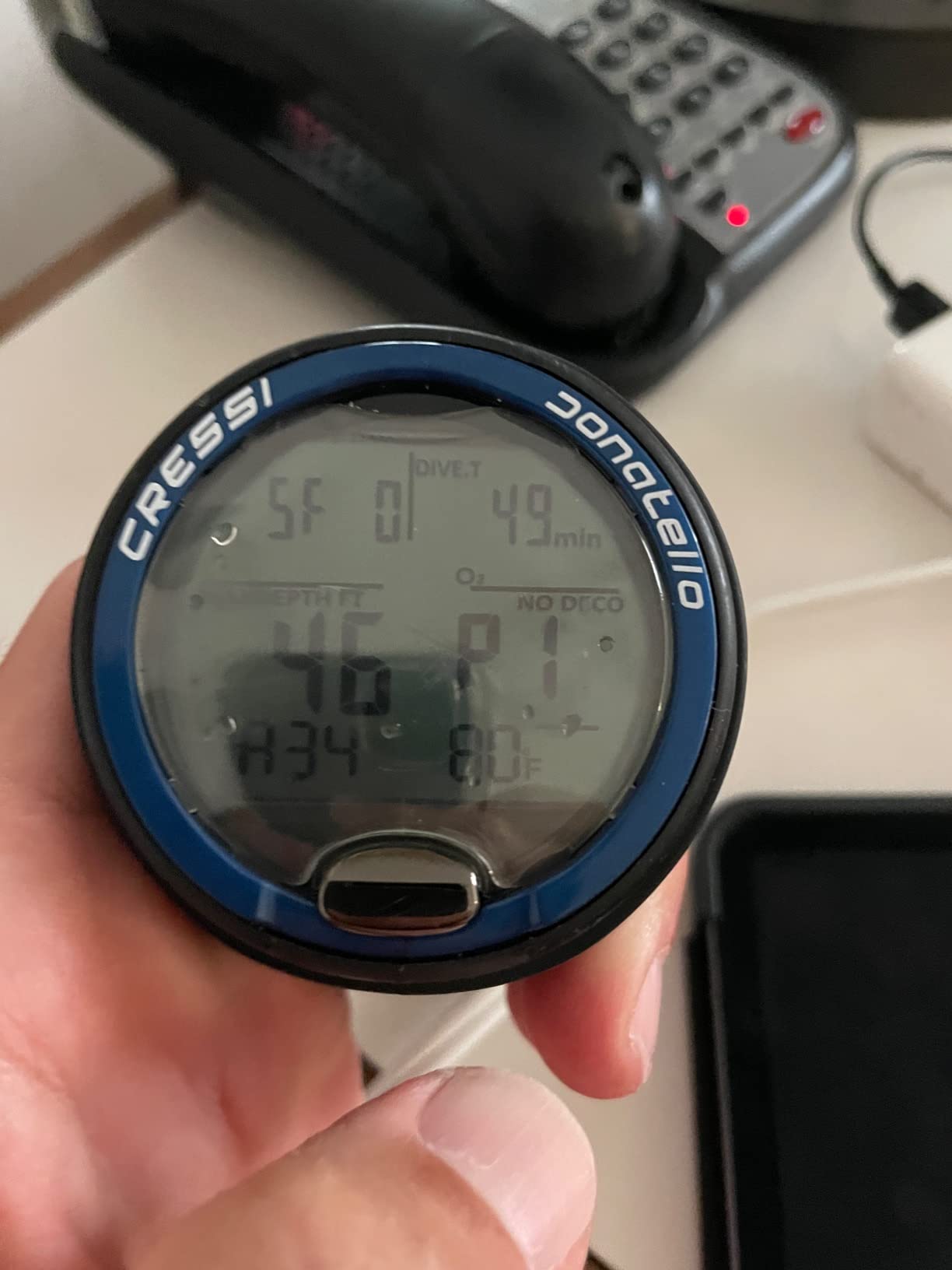 Cressi Donatello Wrist Dive Computer - Black/Blue - Air & Nitrox Modes Dive Watch - HD Backlit Display Sports Watch - Free Diving Gauge customer photo 2