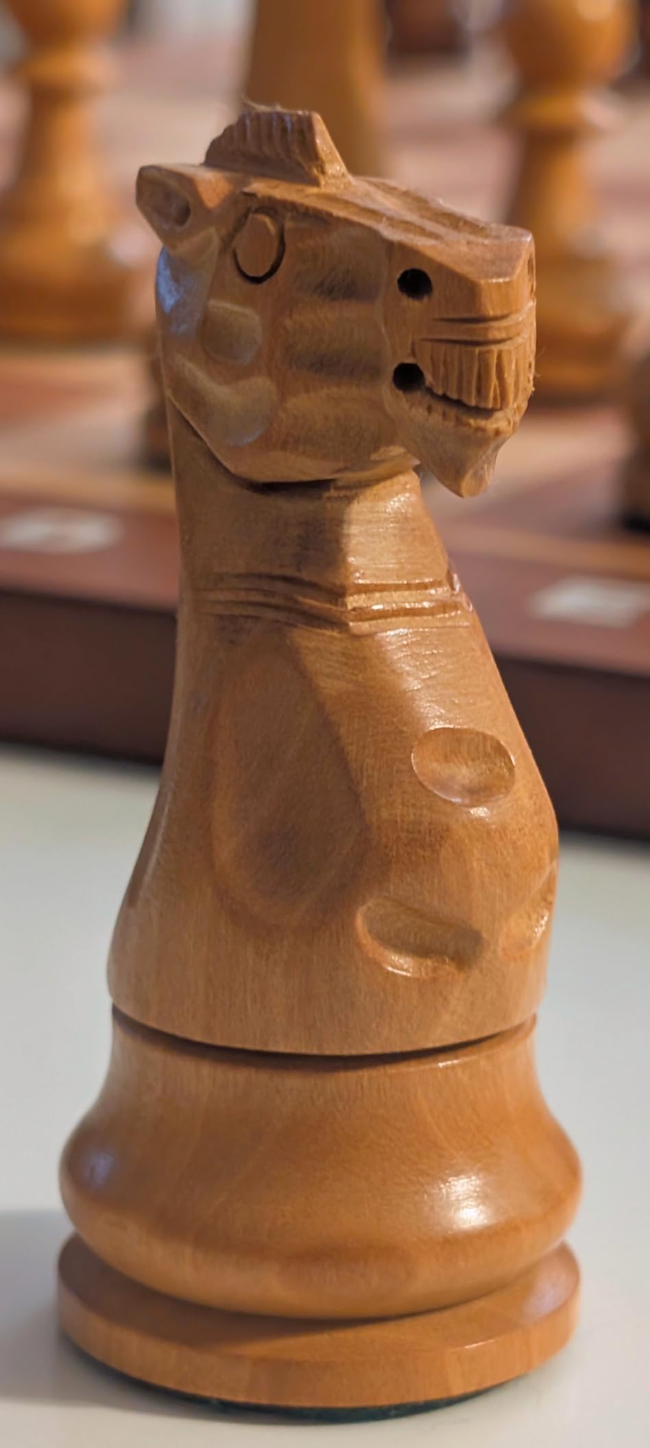 House of Chess - Tournament Chess Set Pieces - Unique Staunton Golden Acacia Wood/Boxwood - King Height: 3.75