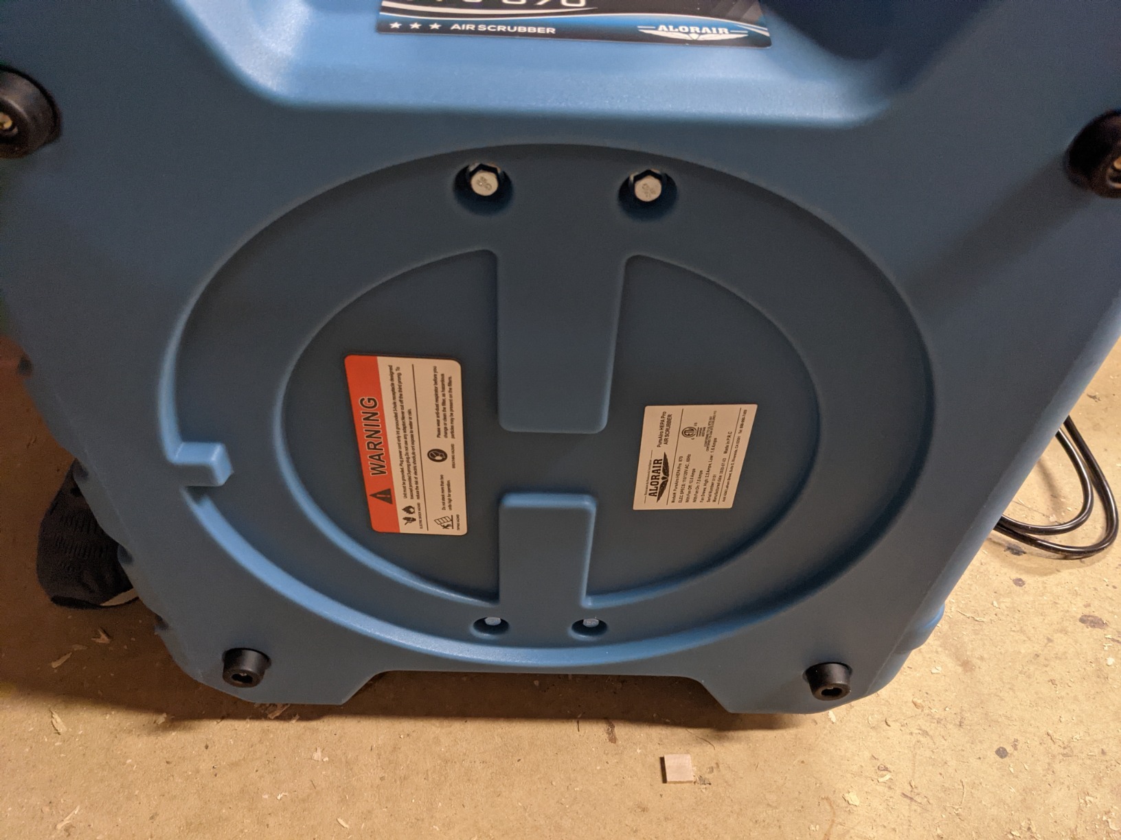 ALORAIR PureAiro HEPA Pro 870 Air Scrubber | UV-C Light Sterilization | 3-Stage Filtration Negative Machine Air Scrubber | Professional Water Damage Restoration for Air Cleaner | up to 550 CFM customer photo 1