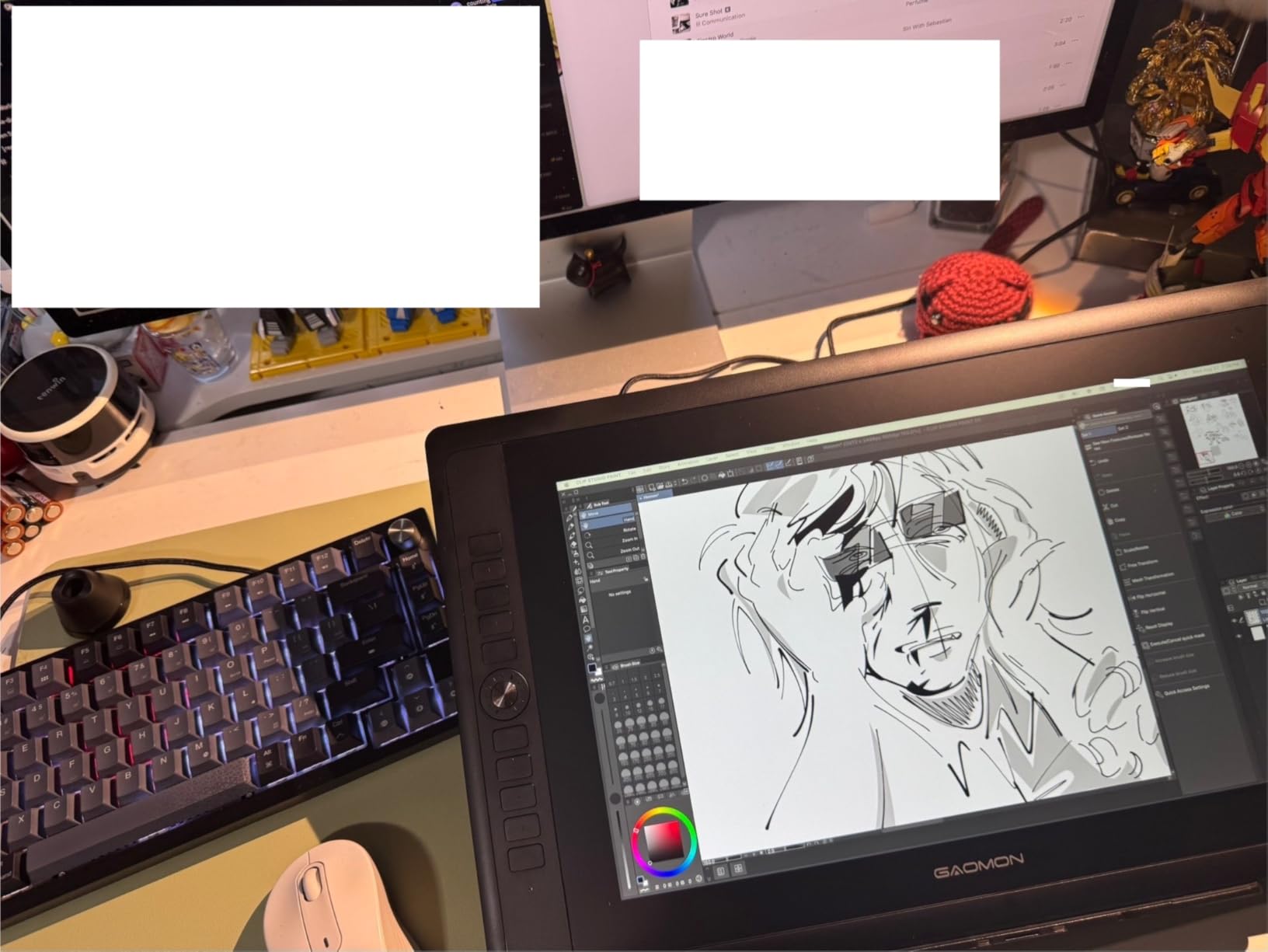 GAOMON PD1220 11.6'' Pen Display (Charcoal Grey) 86% NTSC Full Laminated Graphics Drawing Tablet with Tilt Support 8192 Levels Passive Stylus, Compatible with Windows & Mac & Android customer photo 1