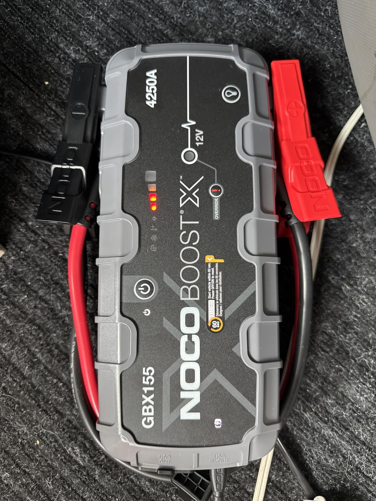 NOCO Boost X GBX155: 4250A UltraSafe Jump Starter - 12V Lithium Battery Booster Pack, Portable Jump Box, Power Bank & Jumper Cables - for 10.0L Gas and 8.0L Diesel Engines customer photo 2