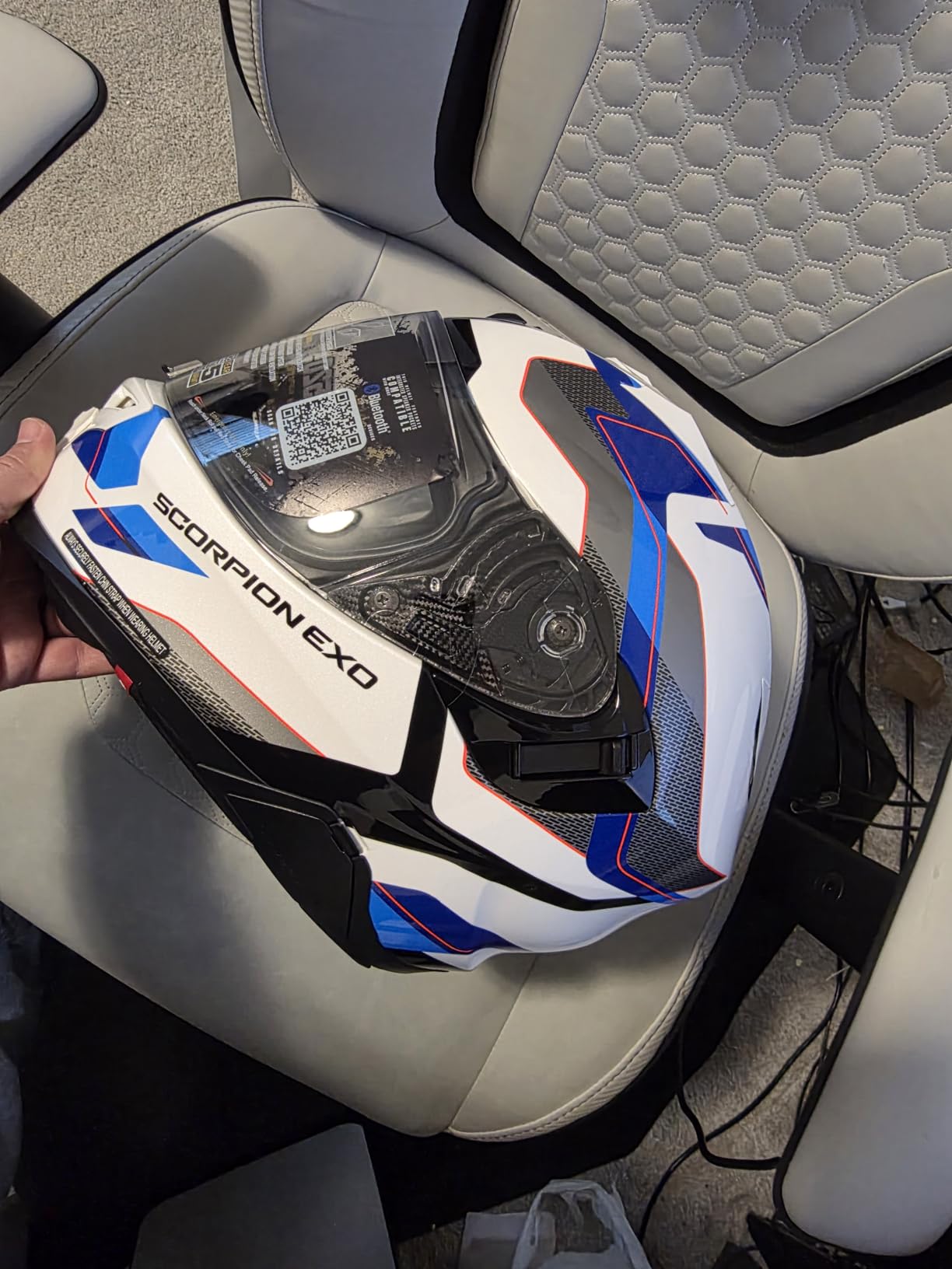 ScorpionEXO T520 Full Face Touring Motorcycle Helmet with Bluetooth Ready Speaker Pockets DOT ECE Approved customer photo 1