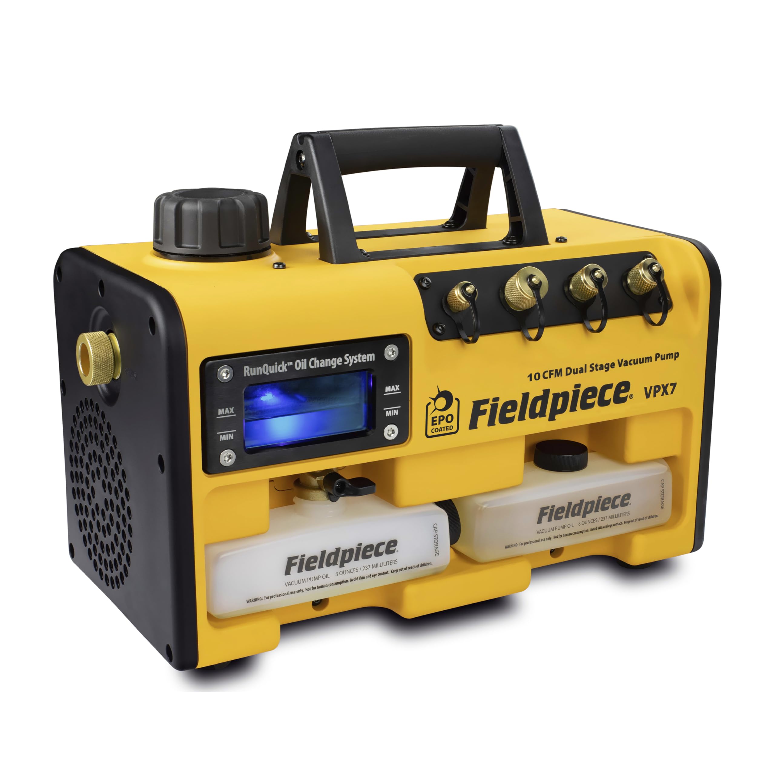Fieldpiece VPX7 Vacuum Pump - 10 CFM, 3/4 HP DC Motor, RunQuick Oil Change System - Portable - Professional HVAC Tool - A2L Compatible customer photo 1