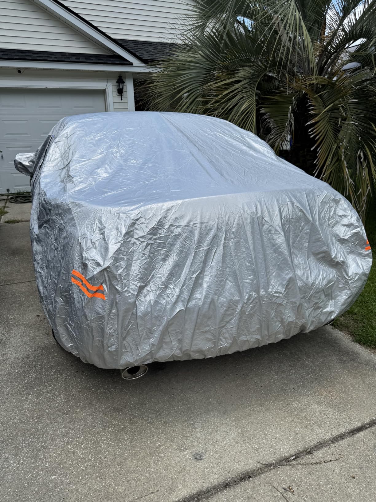 EzyShade 10-Layer Car Cover Waterproof All Weather - See Vehicle Size-Chart - Car Covers for Automobiles & Car Snow Cover - Full Exterior Covers - Winter Rain Sun SUV Sedan. Size A4 customer photo 2