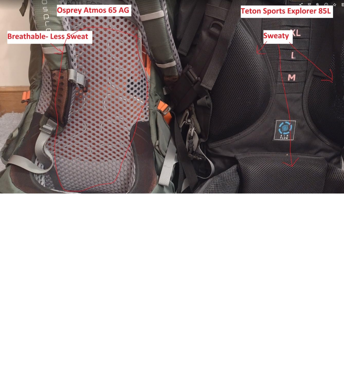 TETON Sports 65L Explorer Internal Frame Backpack for Hiking, Camping, Backpacking, Rain Cover Included, Black customer photo 2