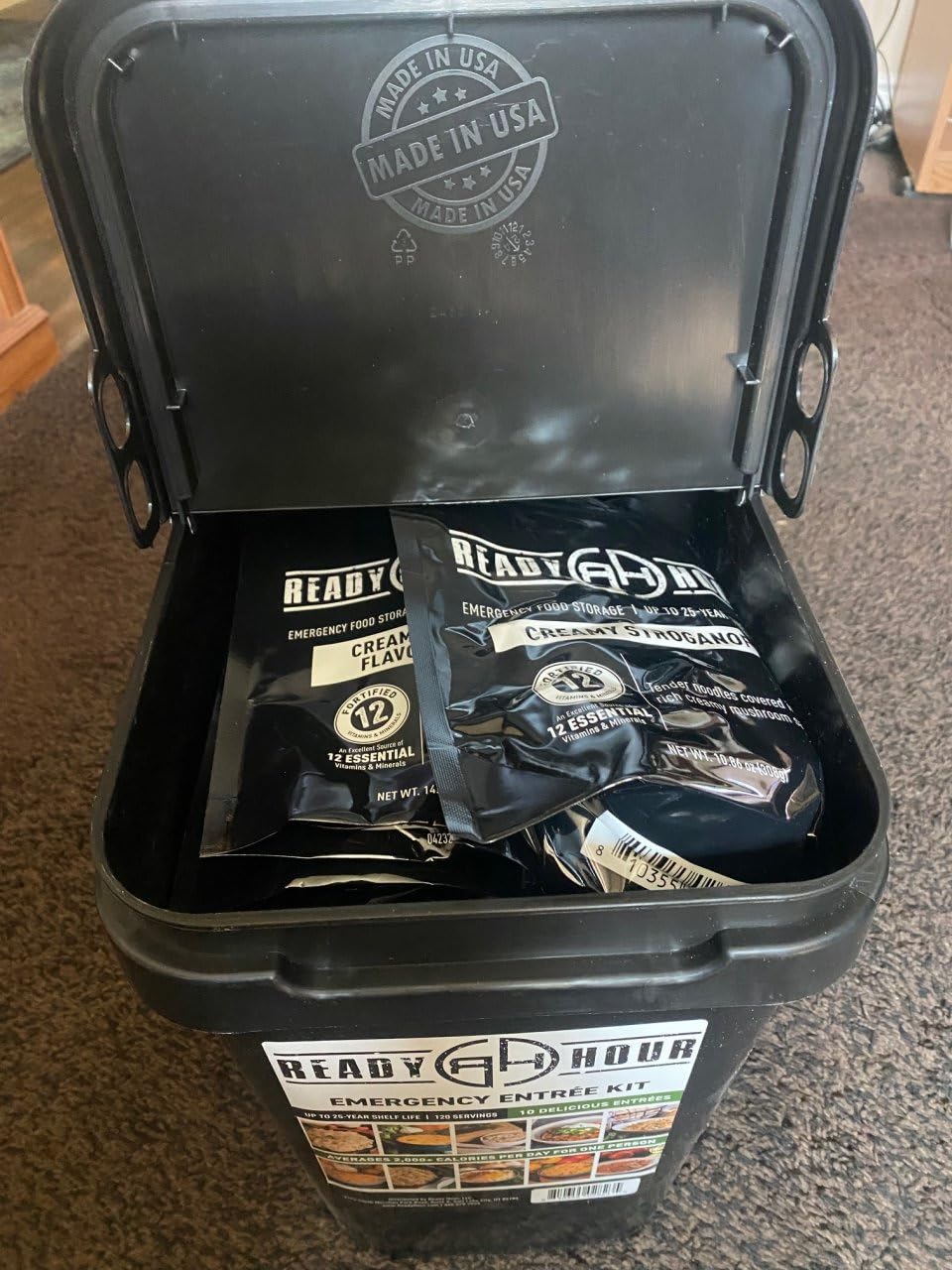 Ready Hour 120 Serving Entree Bucket - Freeze Dried Emergency Food Supply - Survival Meals with Long Shelf Life - Prepper Essentials customer photo 2