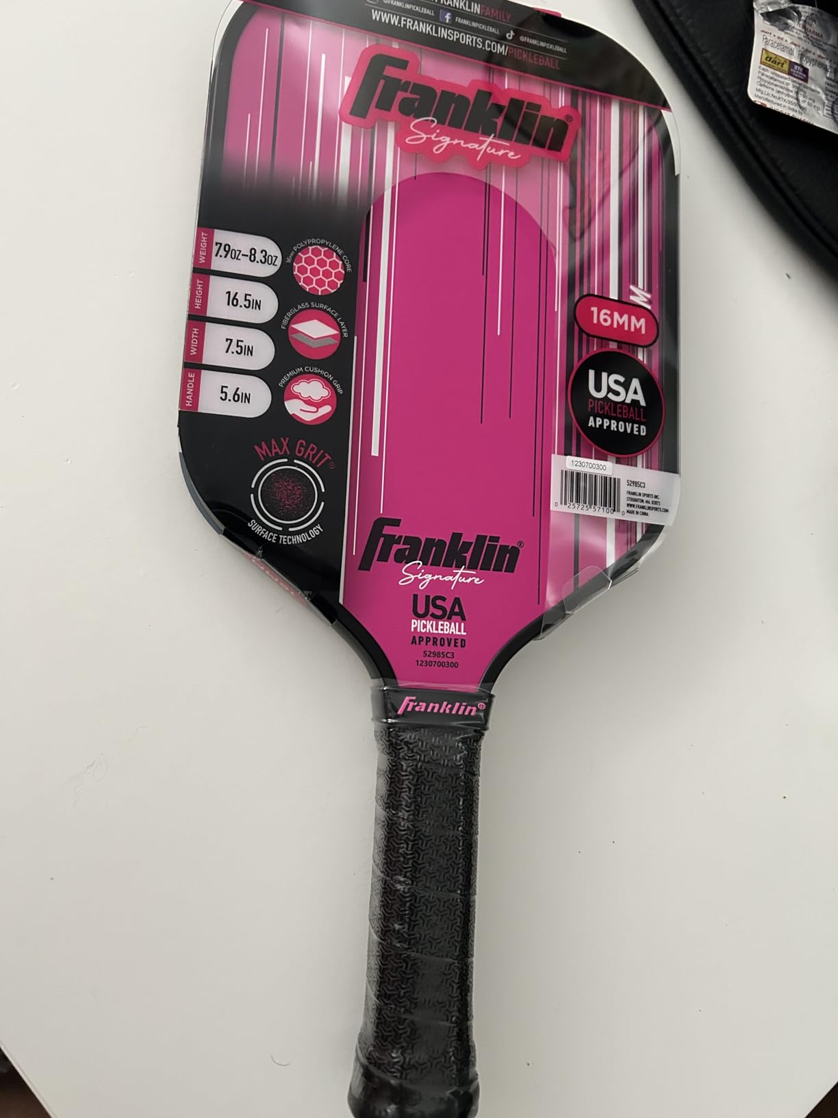 Franklin Sports Pro Pickleball Paddles - Signature Series Pro Pickleball Paddle with MaxGrit Surface - USA Pickleball (USAPA) Approved Tournament Pickleball Paddles customer photo 1