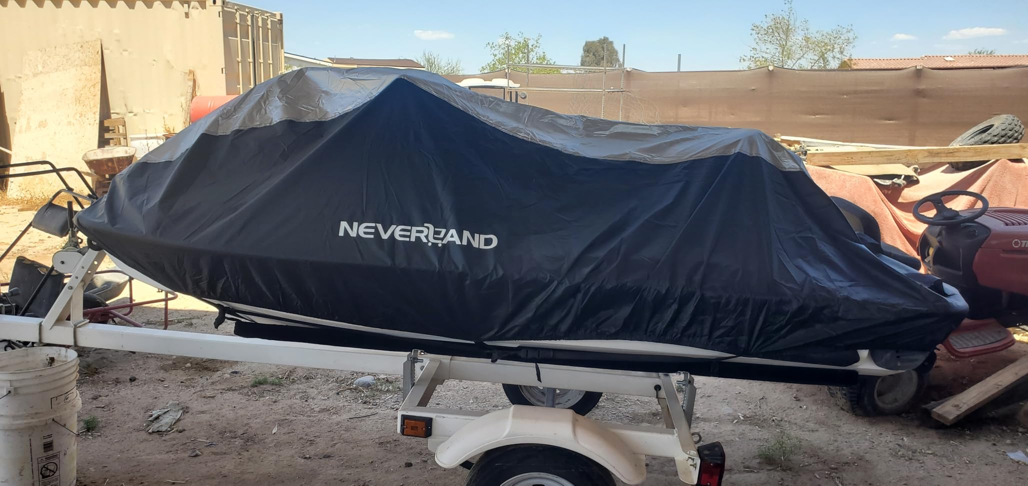 NEVERLAND Jet Ski Cover Suitable for 2 3 Seater Jetski Covers Heavy Duty Waterproof with 2 Air Vent Marine Grade UV Resistant Compatible with Yamaha Sea-Doo Lengths 120