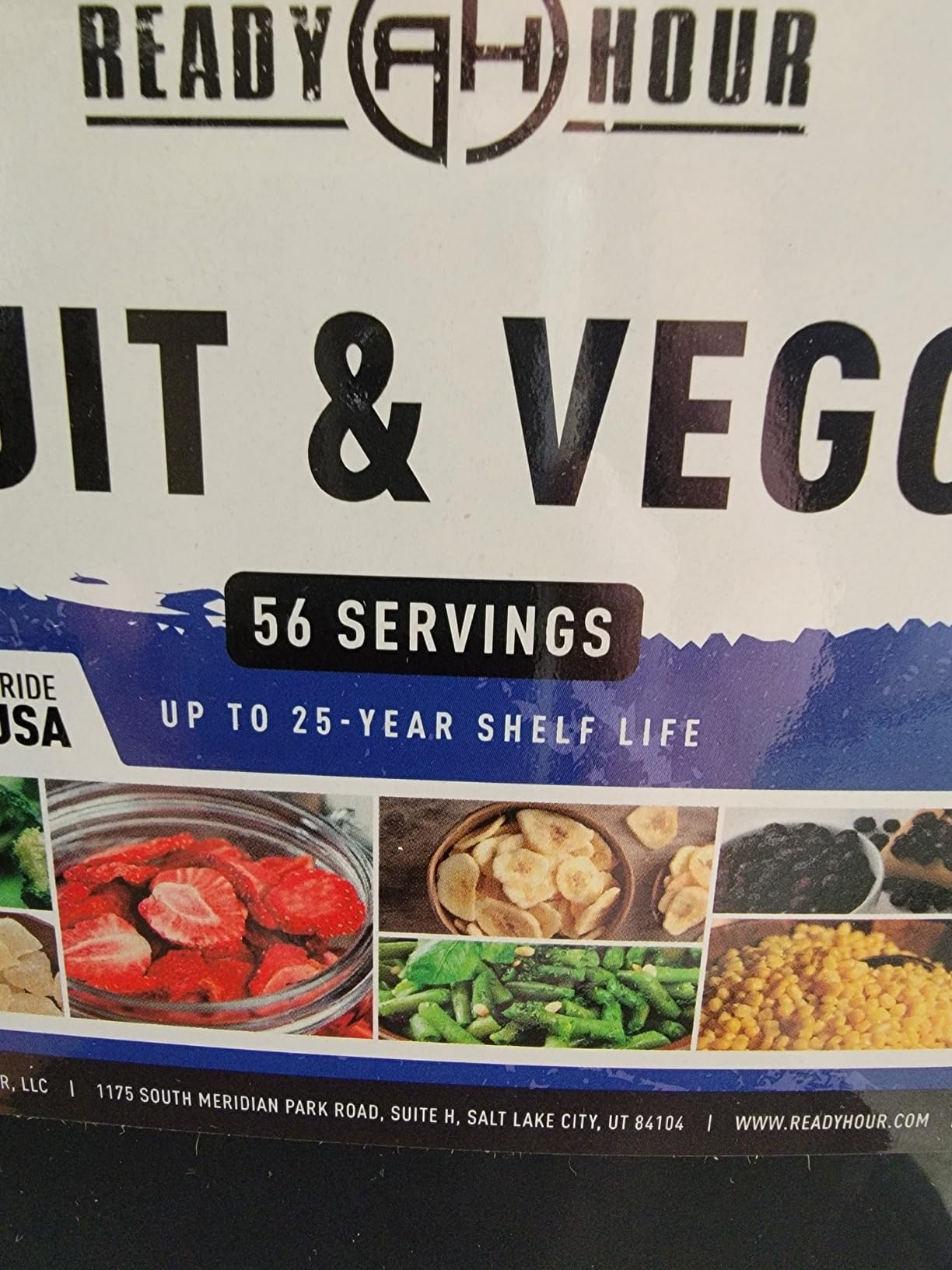 Ready Hour Fruit & Veggie Mix, Non-Perishable Freeze-Dried Food, 30-Year Shelf Life, Portable Emergency and Adventure Food Supply, 56 Servings customer photo 1