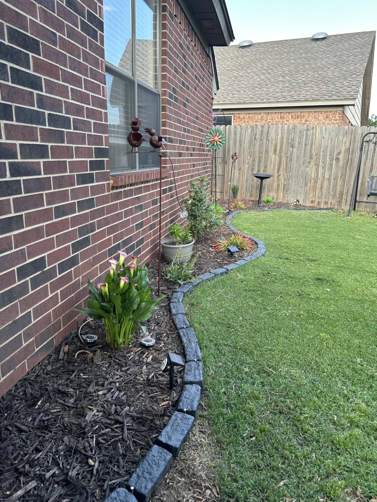 Beuta Landscape Edging | Faux Stone Bricks for Lawn Edging, Flower Beds, Pathways & Yard Edging - 1 Pack | 6 Bricks 48