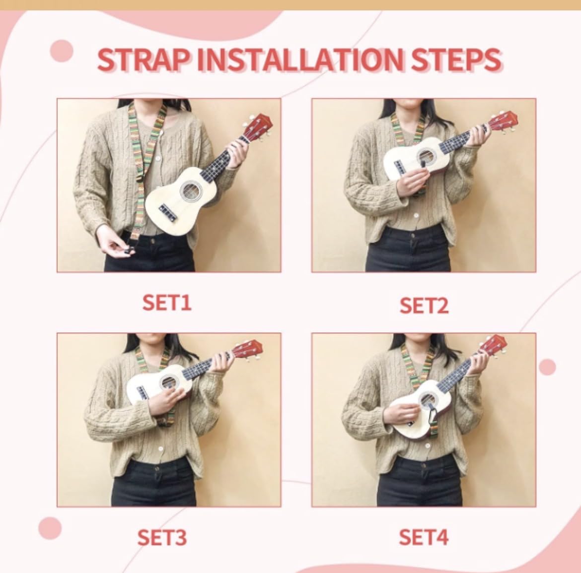 AODSK Soprano Ukulele for Beginner 21 Inch Ukelele with Gig Bag Strap Nylon String 4 Picks Holiday Gift customer photo 1