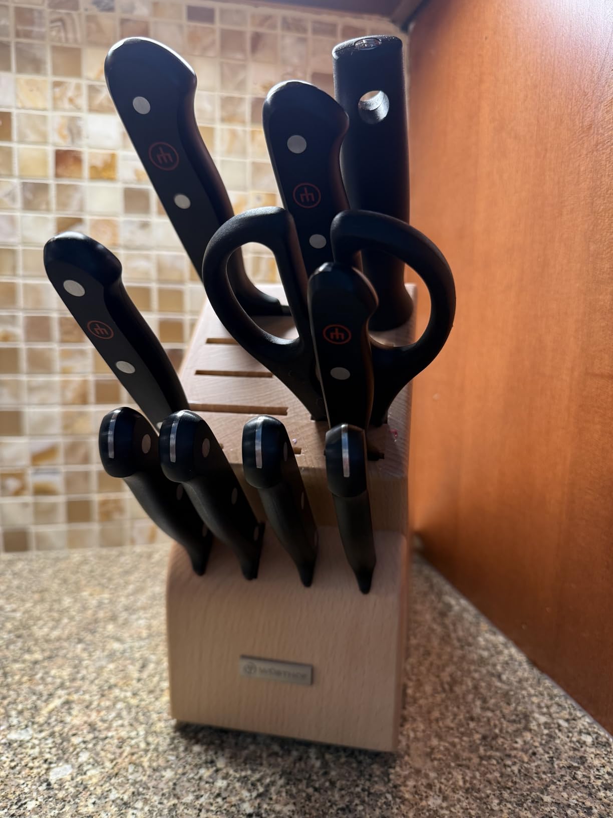 Wüsthof Gourmet 11-Piece Knife Block Set, Beech Wood customer photo 1
