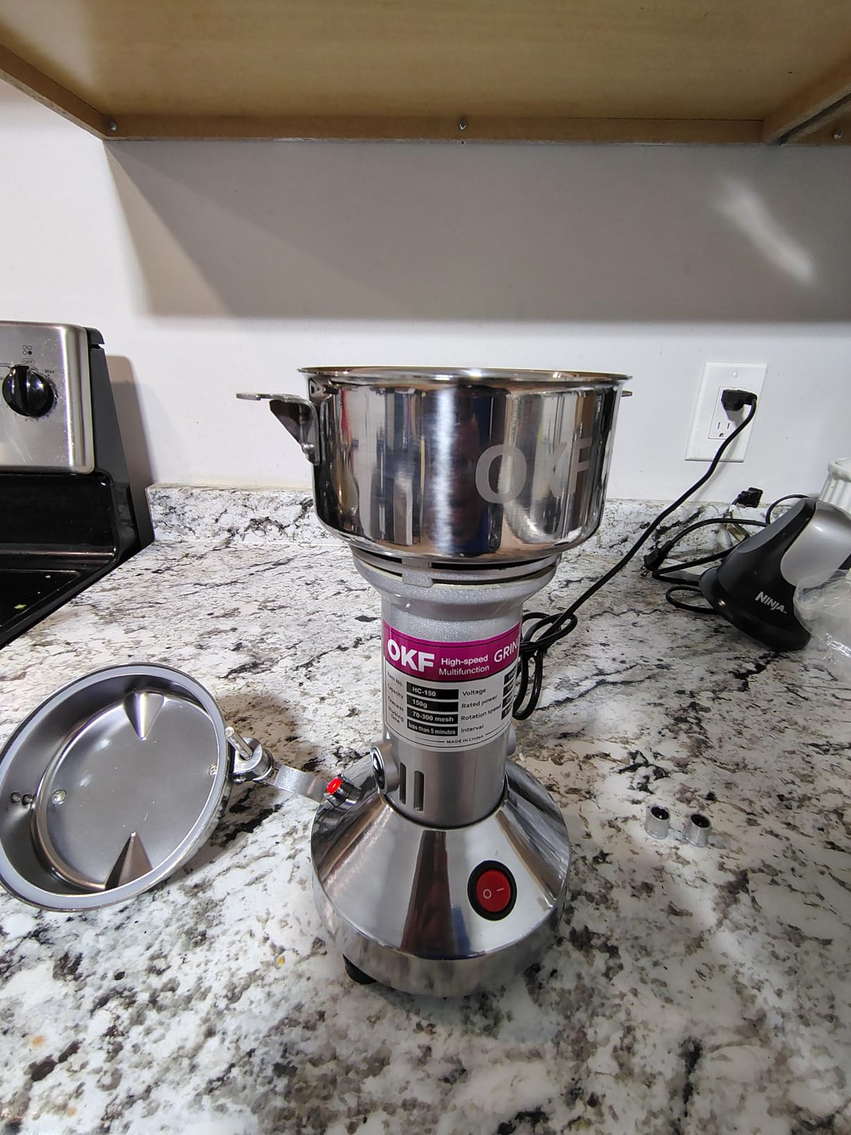 750g Grain Mill, 304 Stainless Steel Spice Grinder, 2800W High-speed Commercial Flour Mill, Superfine Flour Mill Grinder for Home, Grain Mill for Flour customer photo 2