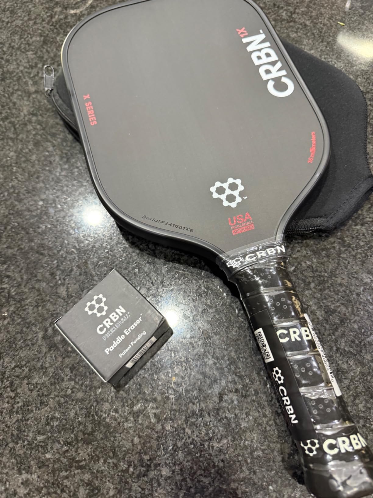 CRBN Pickleball - X Series Power Paddle - Carbon Fiber Pickleball Paddle with Foam Injected Edges for Expanded Sweet Spot customer photo 1
