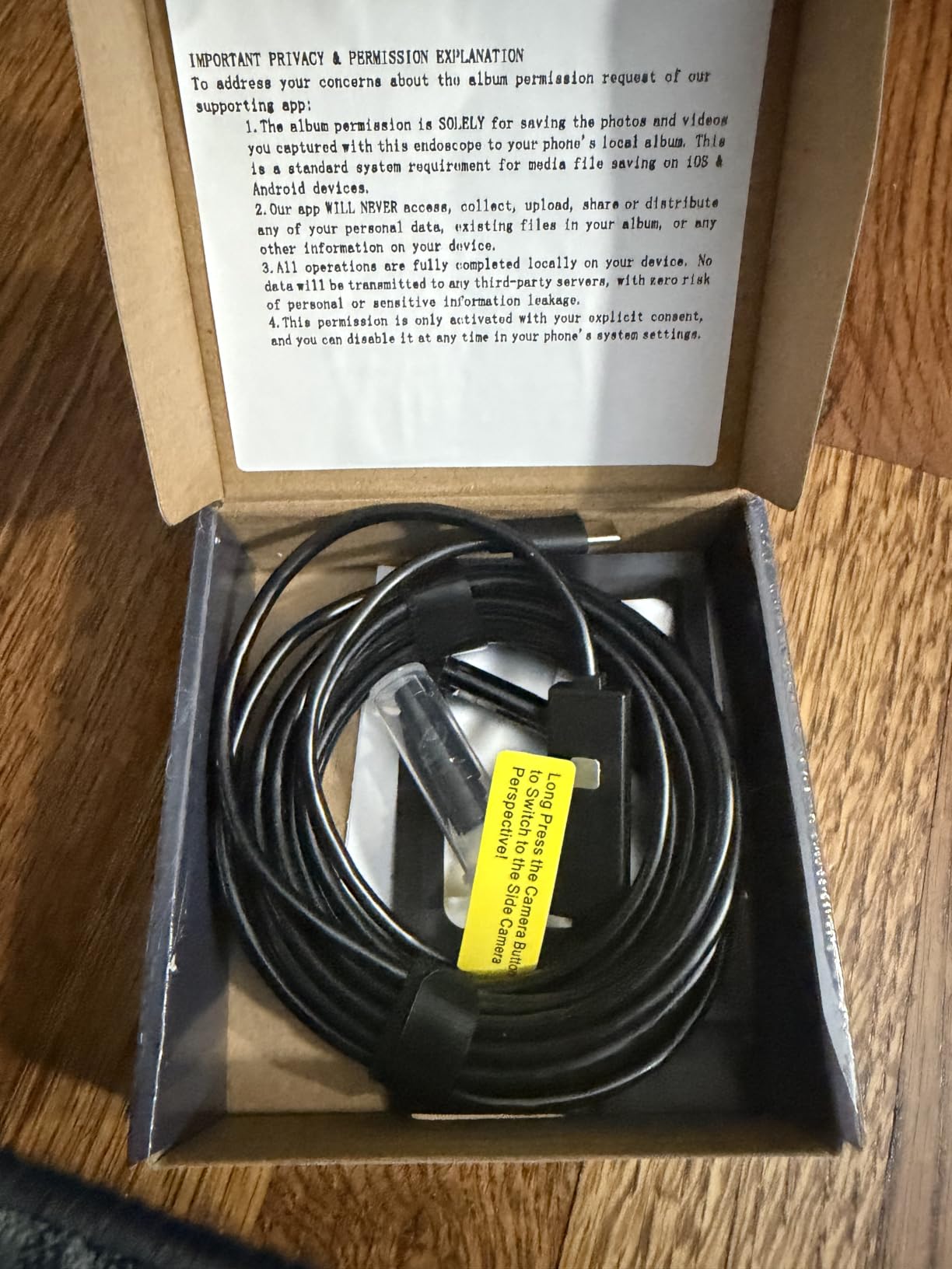 Endoscope Camera with Light, 1920P HD Borescope Tools with 8 Adjustable LED Lights, Endoscope with Semi-Rigid Snake Camera, IP67 Waterproof Inspection Borescope for iOS and Android-16.4ft Dual-Lens customer photo 2