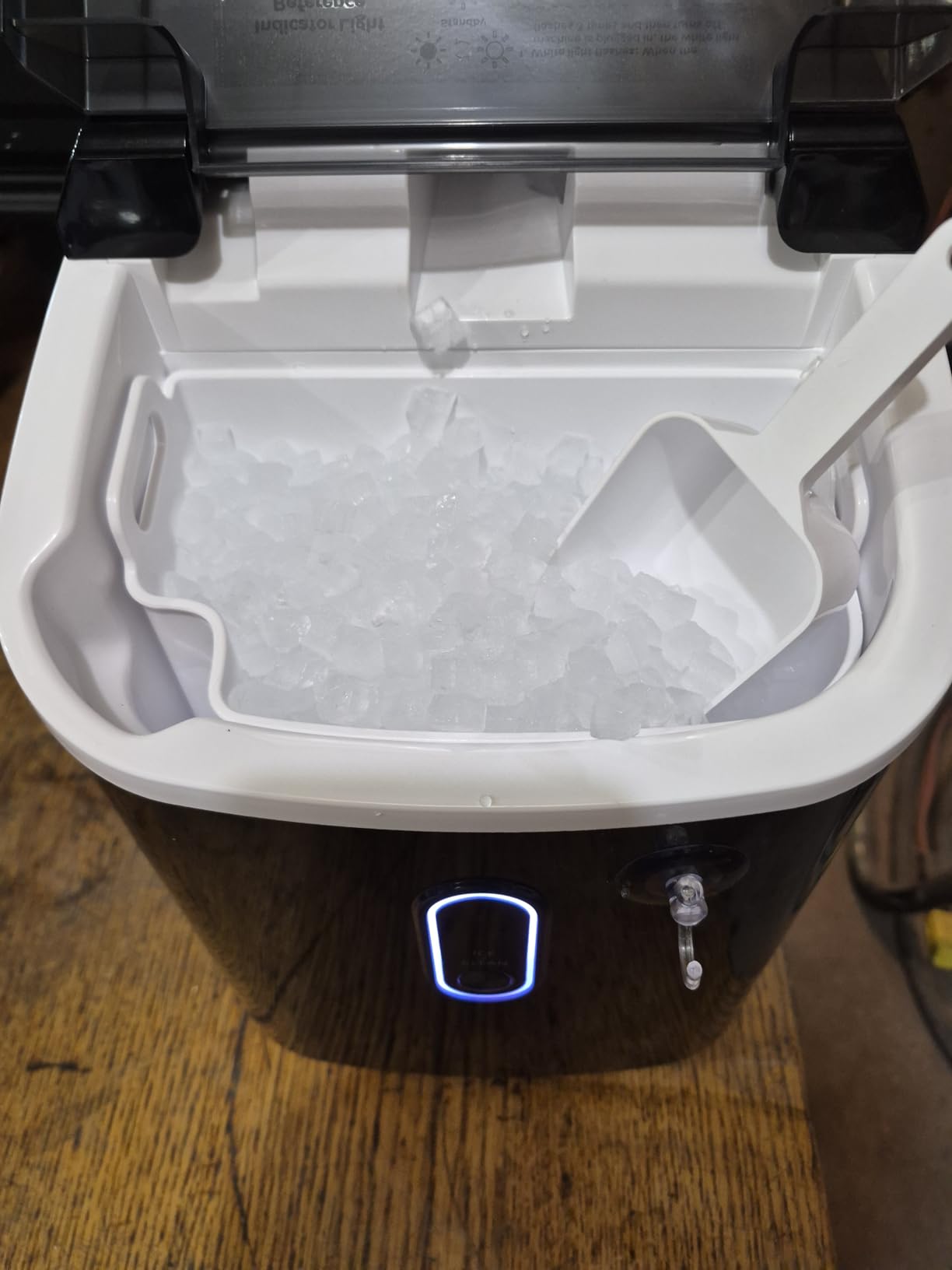 Nugget Ice Maker Countertop, Silonn Chewable Pellet Ice Machine with Self-Cleaning Function, 36lbs/24H Portable Ice Makers for Home Kitchen Office, Black customer photo 1